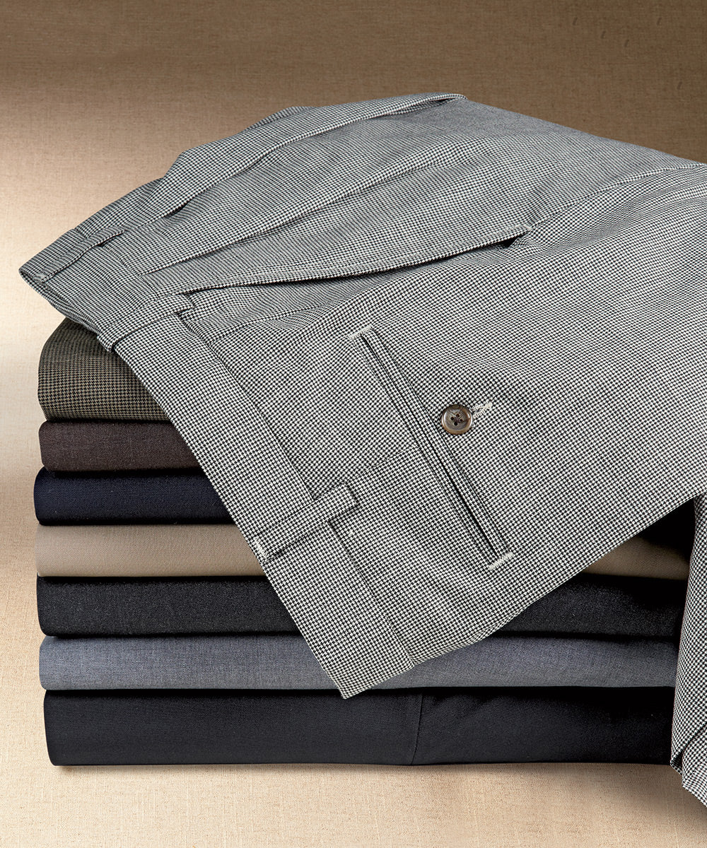 Westport 1989 Pleated Houndstooth Wool Blend Dress Pants - Image 2