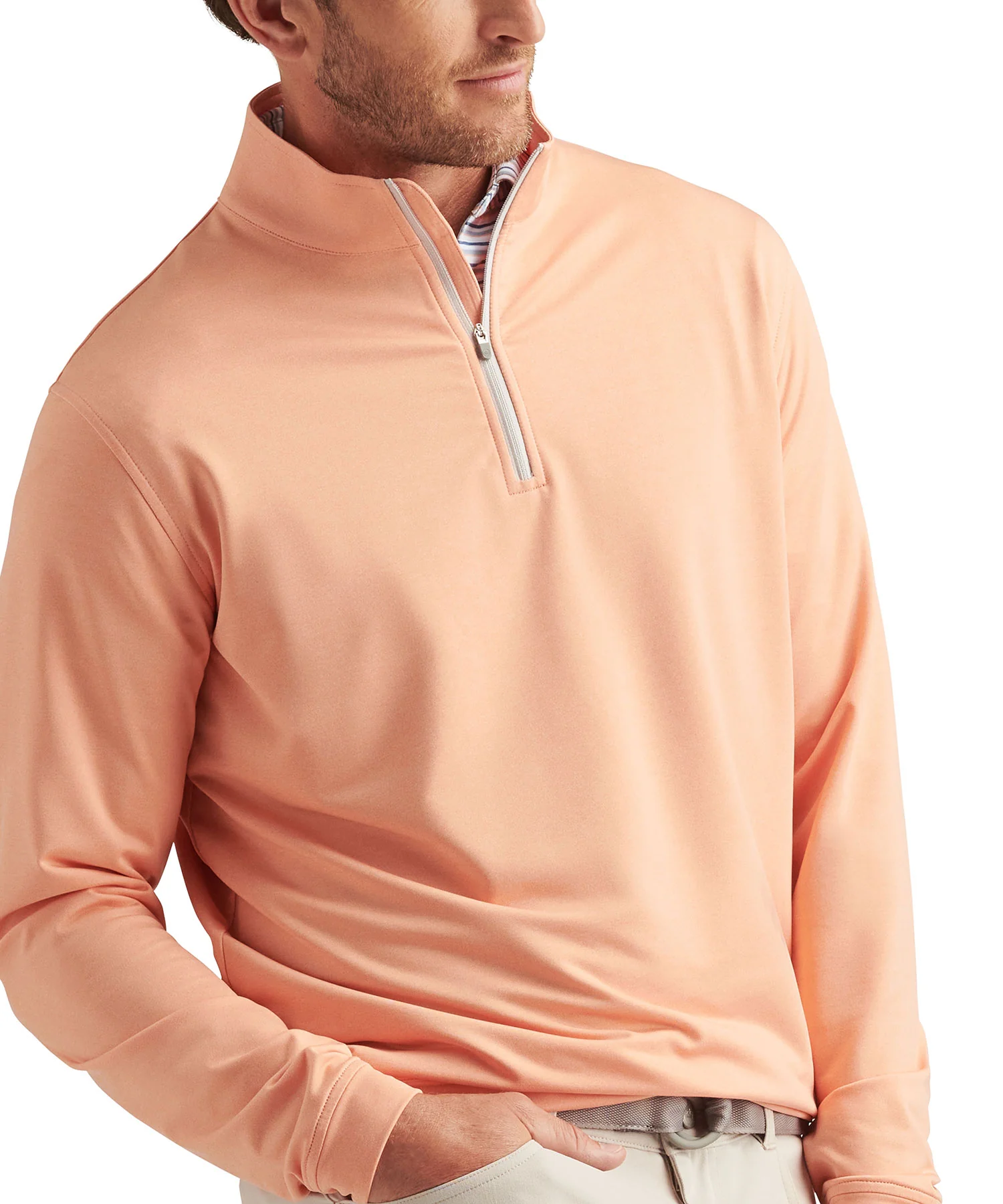 Peter Millar Perth Stretch Loop Terry Quarter-Zip Pullover - Image 18