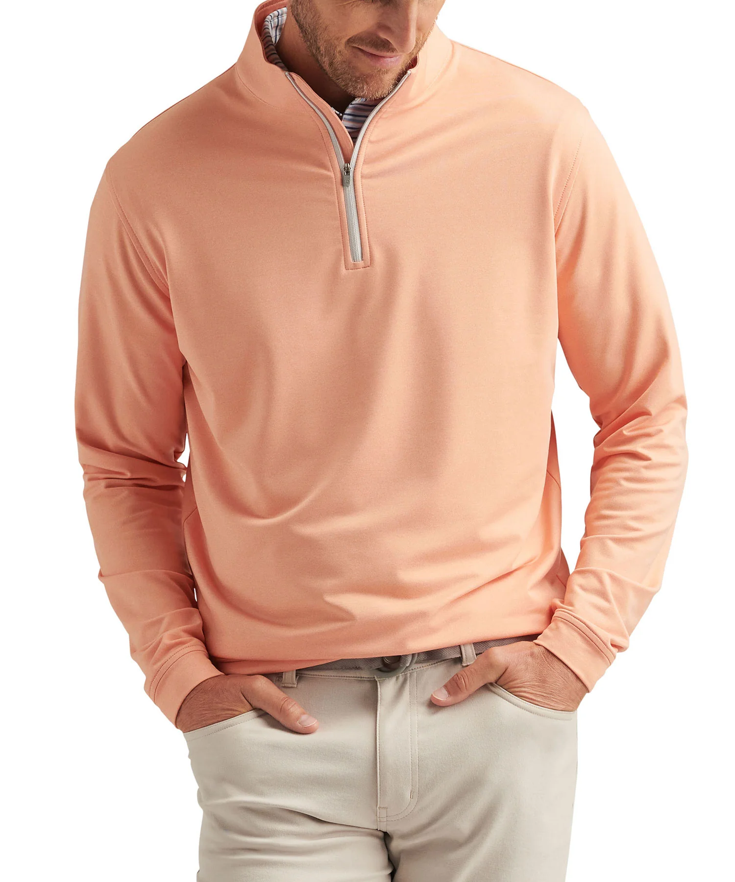 Peter Millar Perth Stretch Loop Terry Quarter-Zip Pullover - Image 19