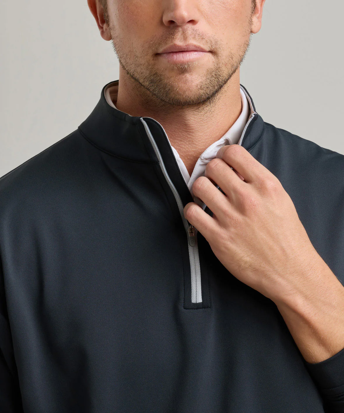 Peter Millar Perth Stretch Loop Terry Quarter-Zip Pullover - Image 3