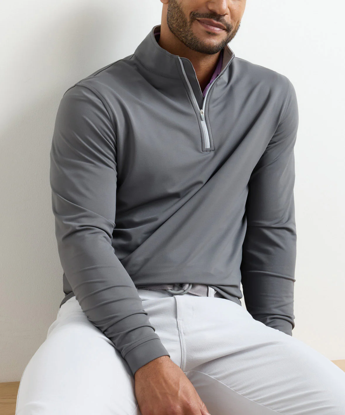 Peter Millar Perth Stretch Loop Terry Quarter-Zip Pullover - Image 33