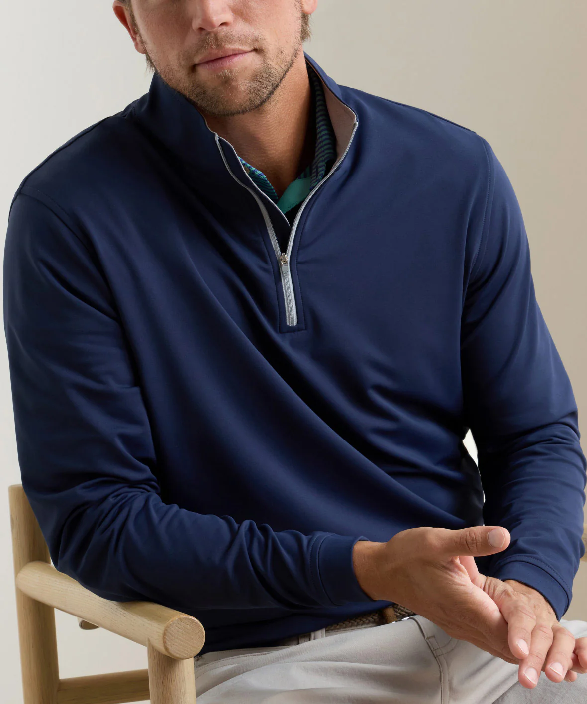 Peter Millar Perth Stretch Loop Terry Quarter-Zip Pullover - Image 38