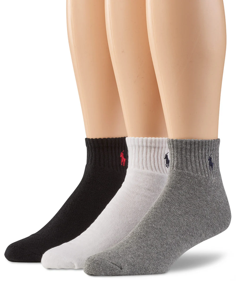 Polo Ralph Lauren Quarter Top Athletic Socks (3-Pack) - Image 3