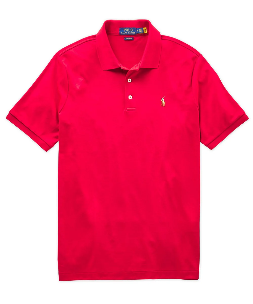 Polo Ralph Lauren Short Sleeve Classic Fit Soft Touch Pima Cotton Polo Shirt - Image 18