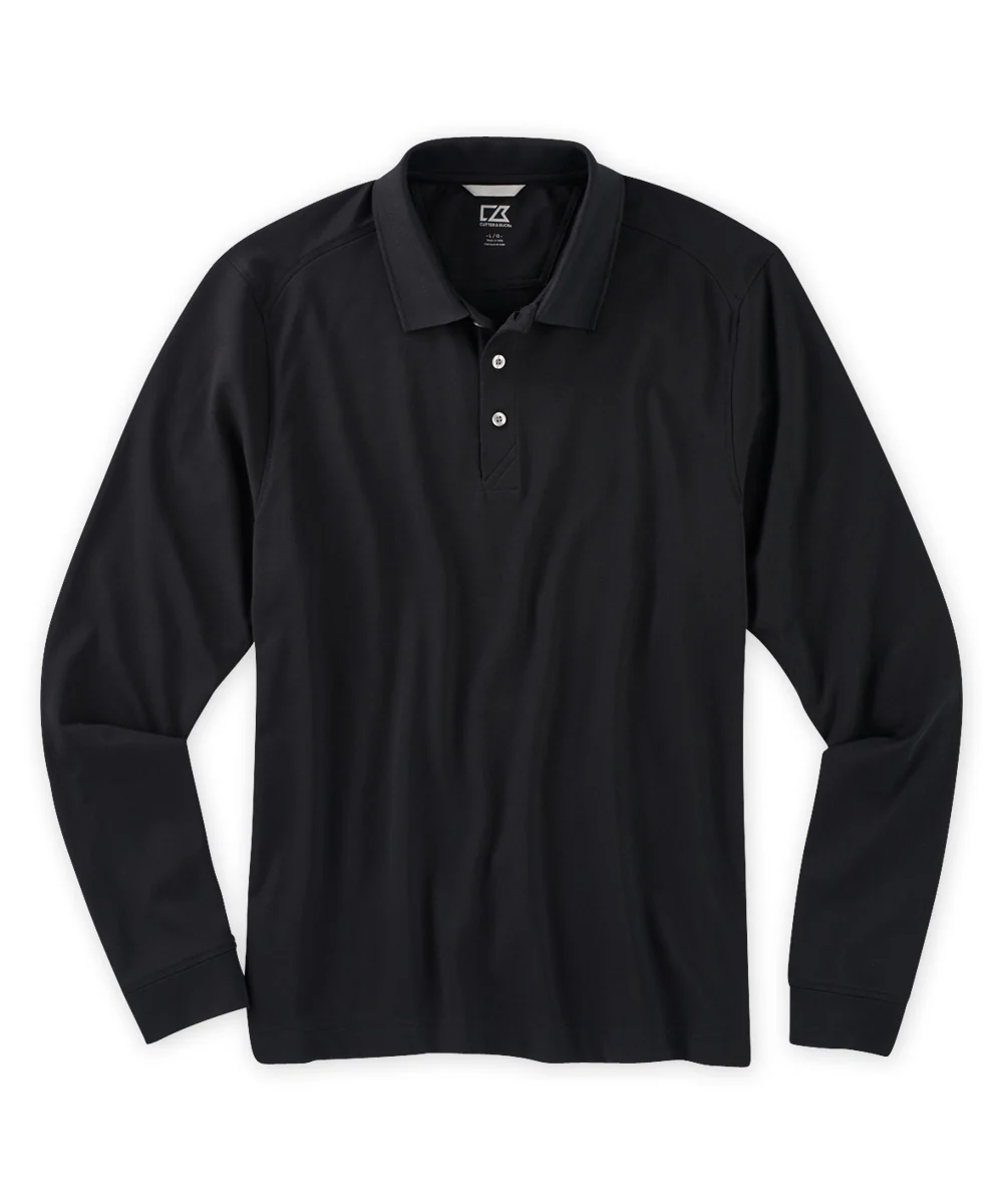 Cutter & Buck Long Sleeve Drytec Cotton+ Advantage Stretch Polo Shirt - Image 4