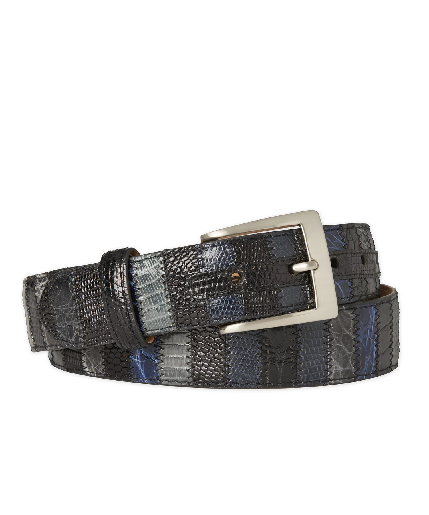 Westport Black Genuine Alligator Patchwork Belt - Image 3