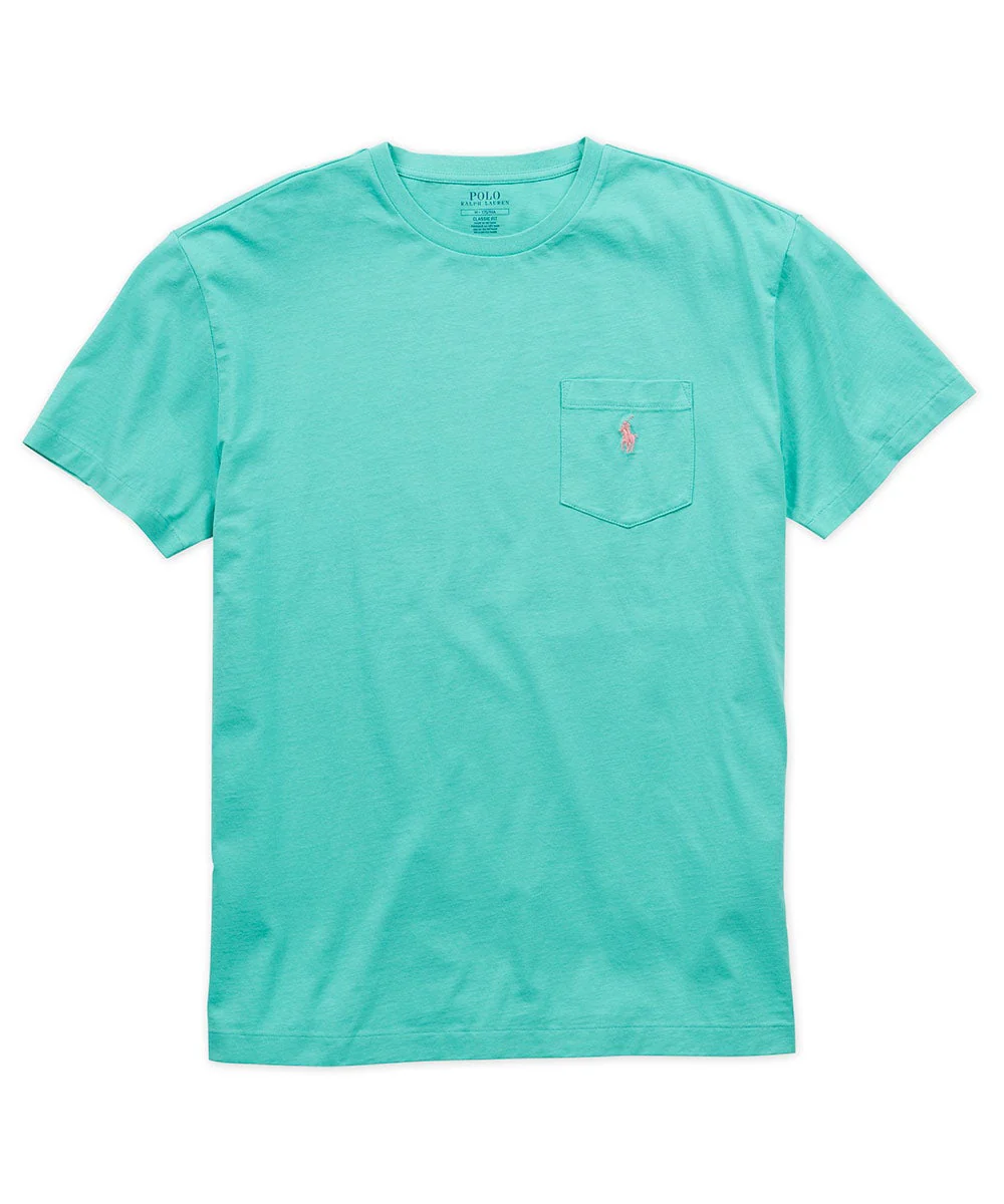 Polo Ralph Lauren Short Sleeve Solid Pocket Crewneck Tee Shirt - Image 21