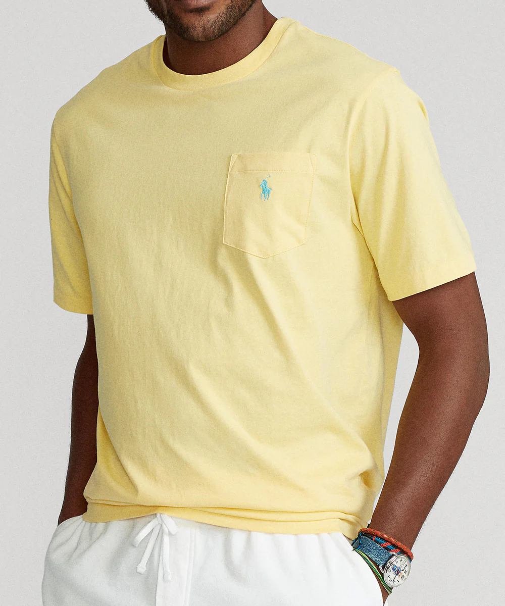 Polo Ralph Lauren Short Sleeve Solid Pocket Crewneck Tee Shirt - Image 6