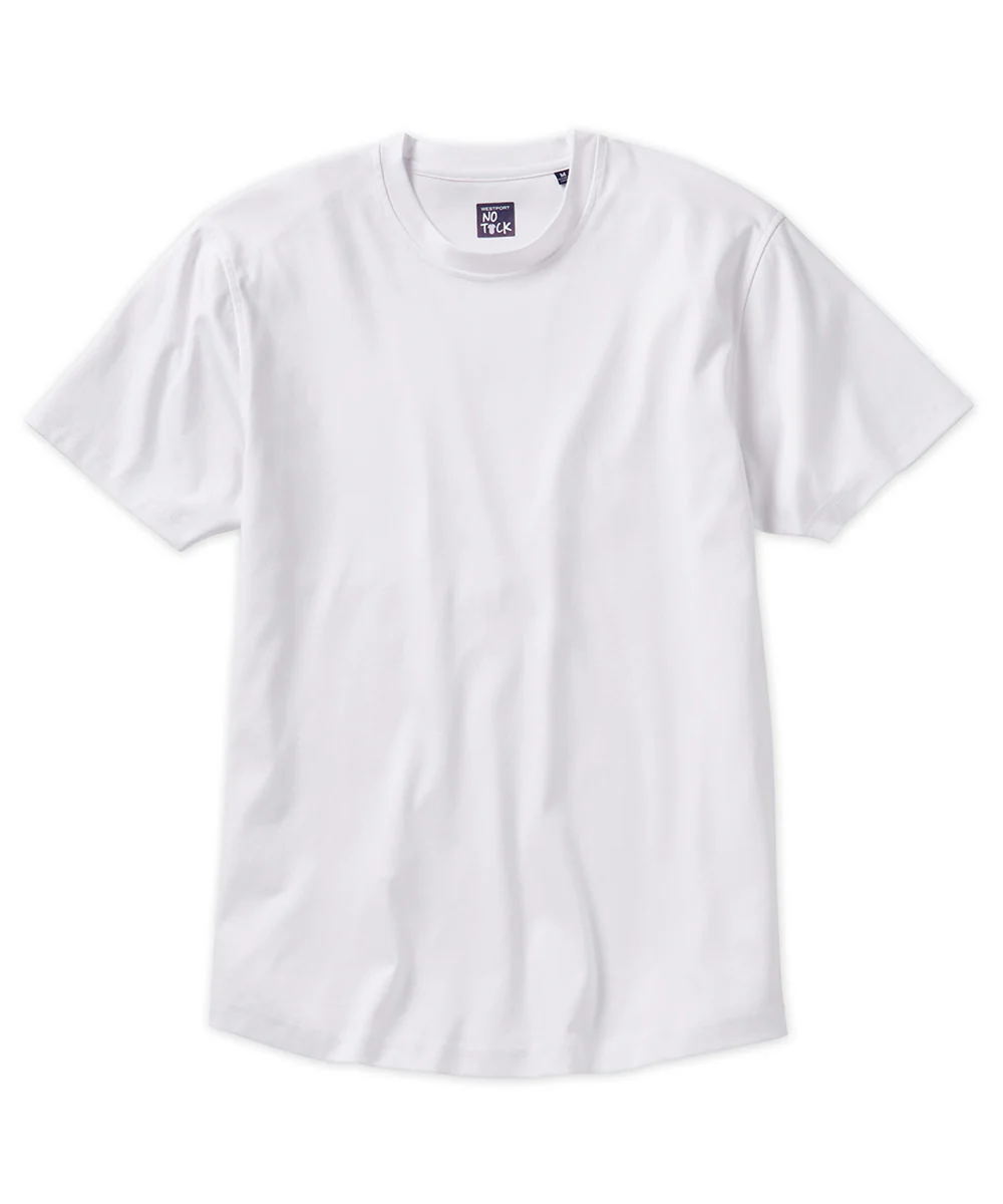 Westport No-Tuck LustreTech Stretch Cotton Short Sleeve Tee Shirt - Image 4