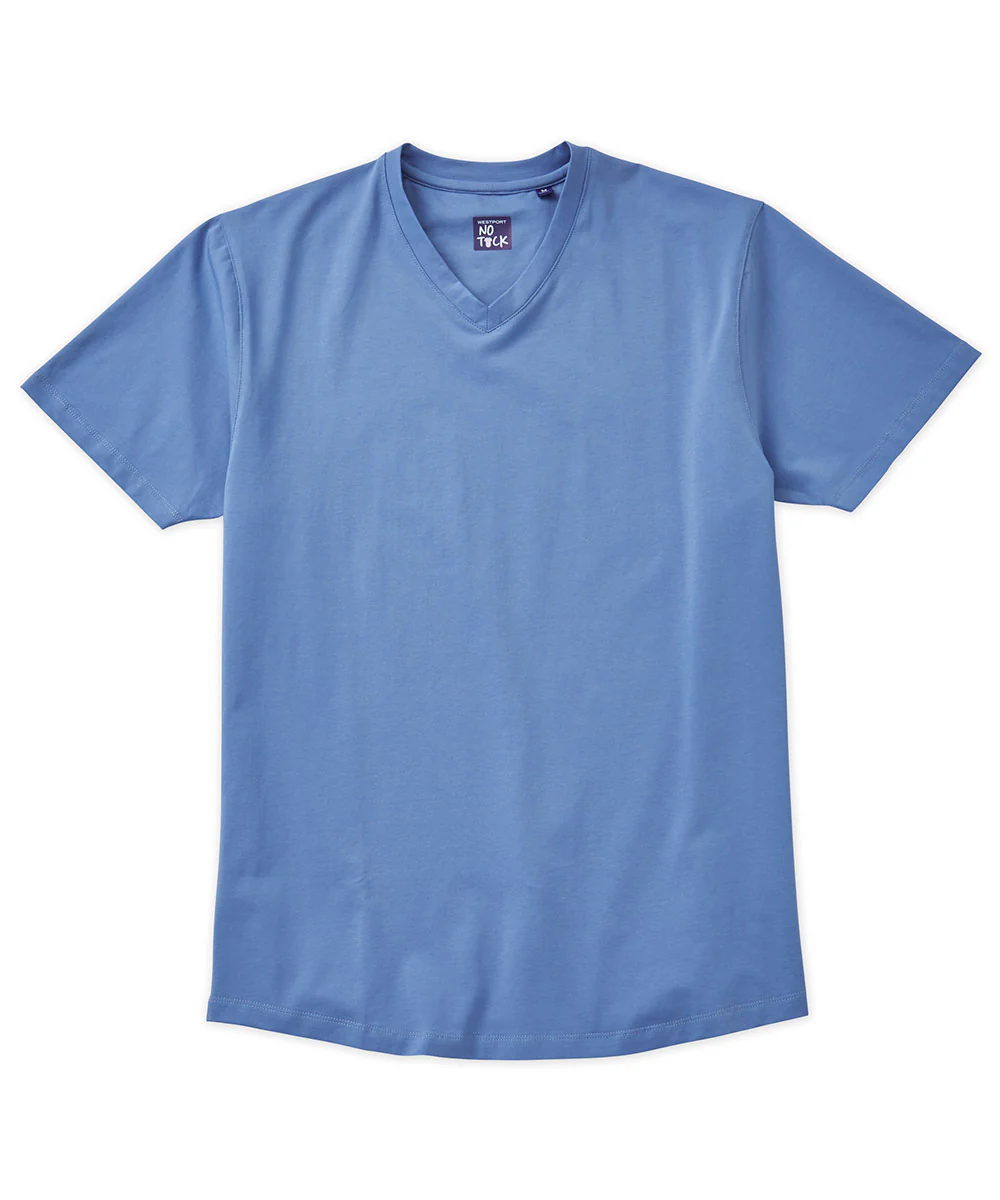 Westport No-Tuck Stretch V-neck Tee Shirt - Image 4
