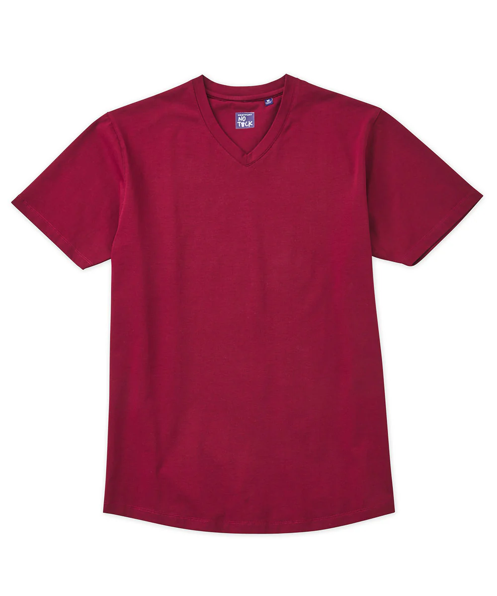 Westport No-Tuck Stretch V-neck Tee Shirt - Image 9