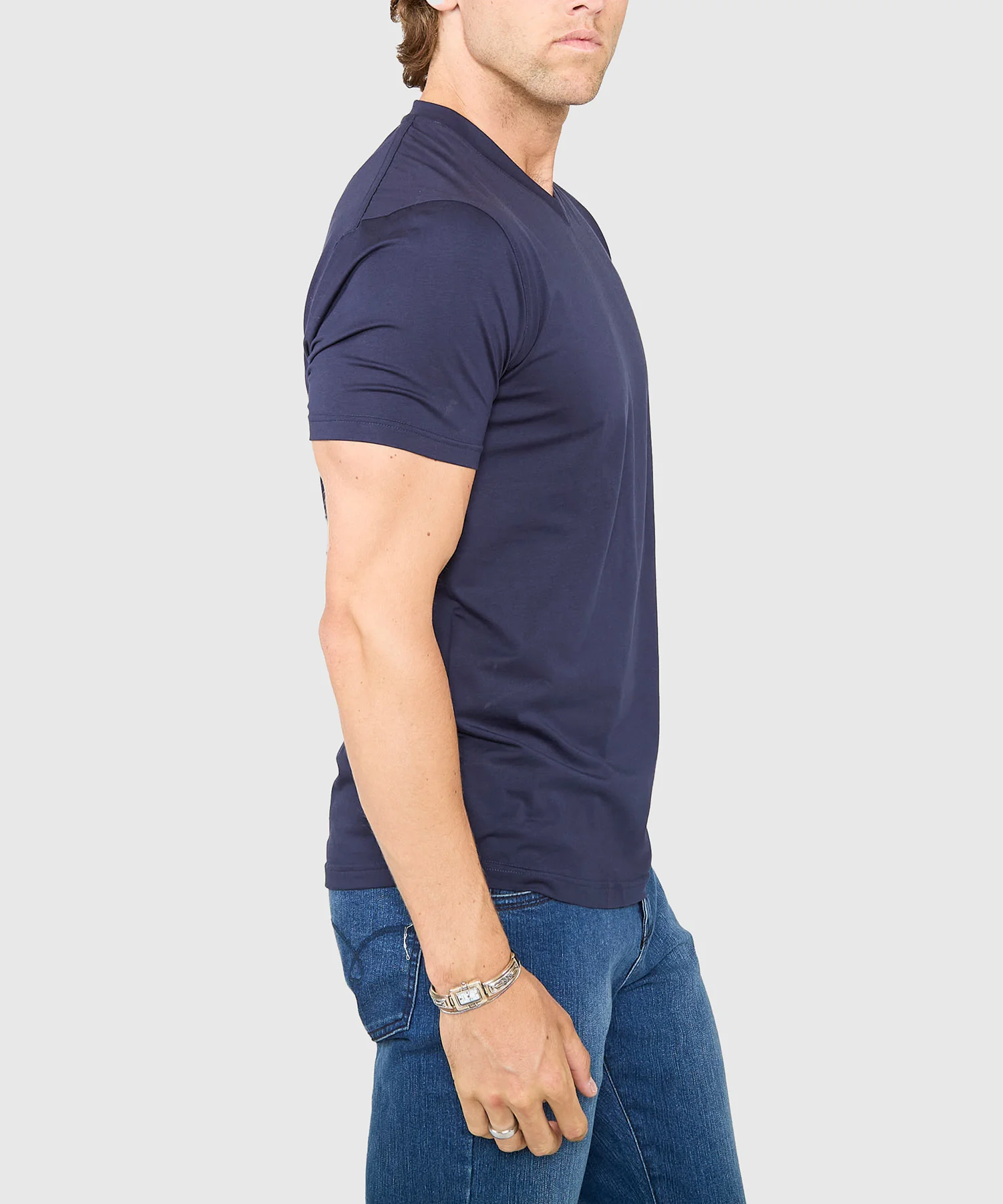 Westport No-Tuck Stretch V-neck Tee Shirt - Image 14