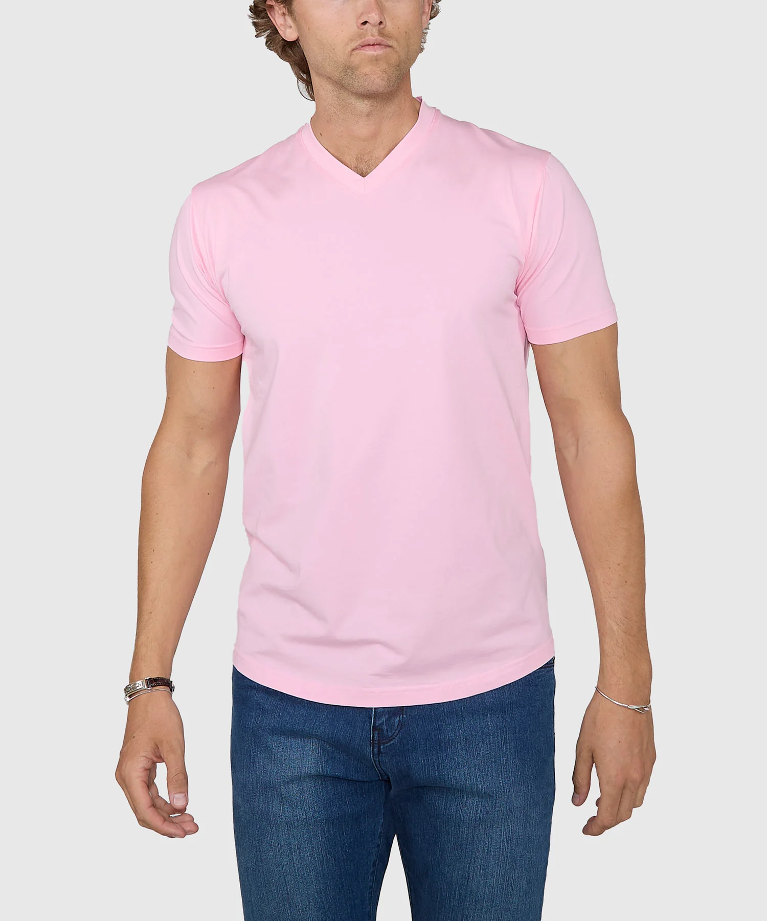 Westport No-Tuck Stretch V-neck Tee Shirt - Image 19