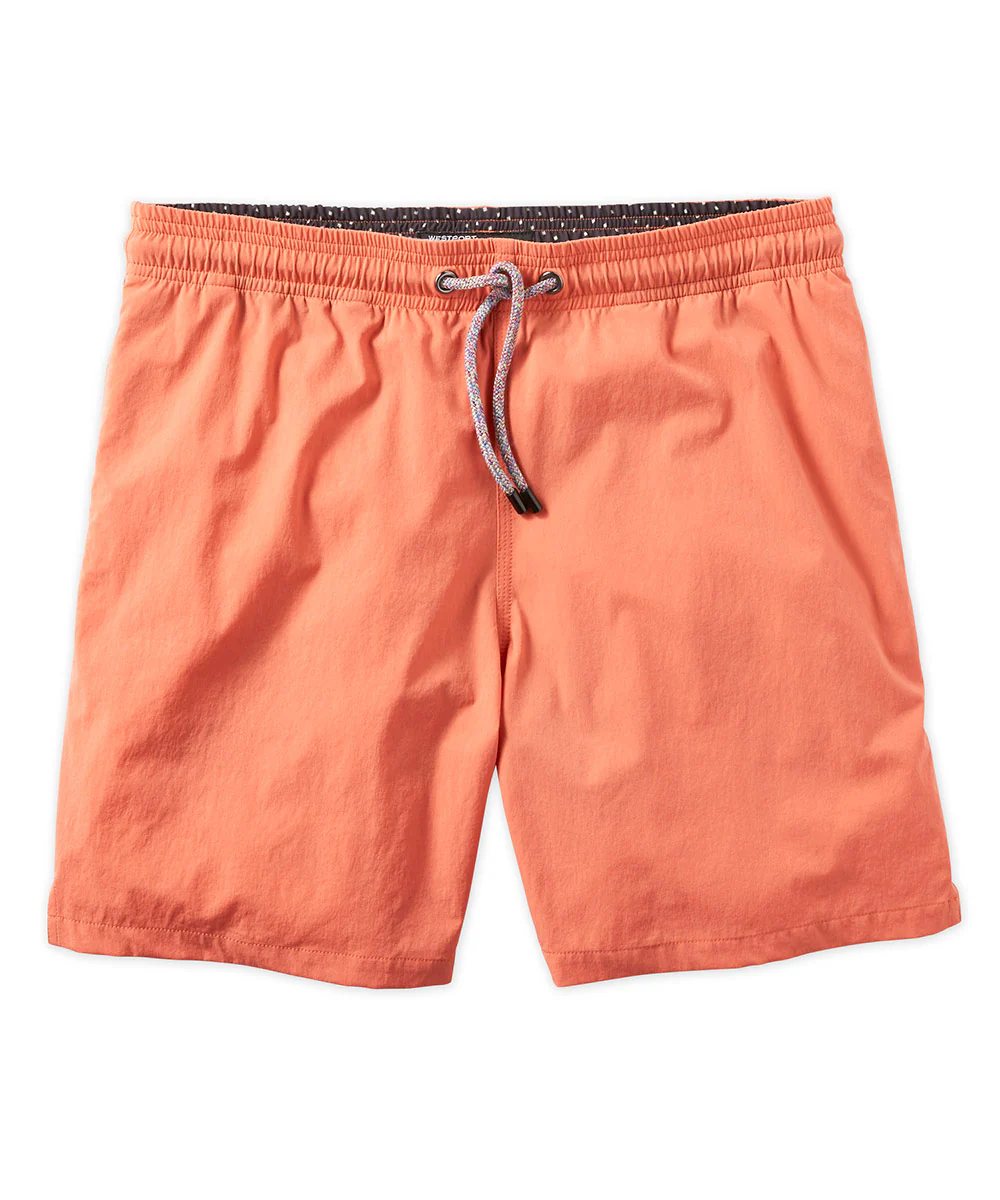 Westport Black Hampton Solid Stretch Swim Trunk with Boxer Lining - Image 10