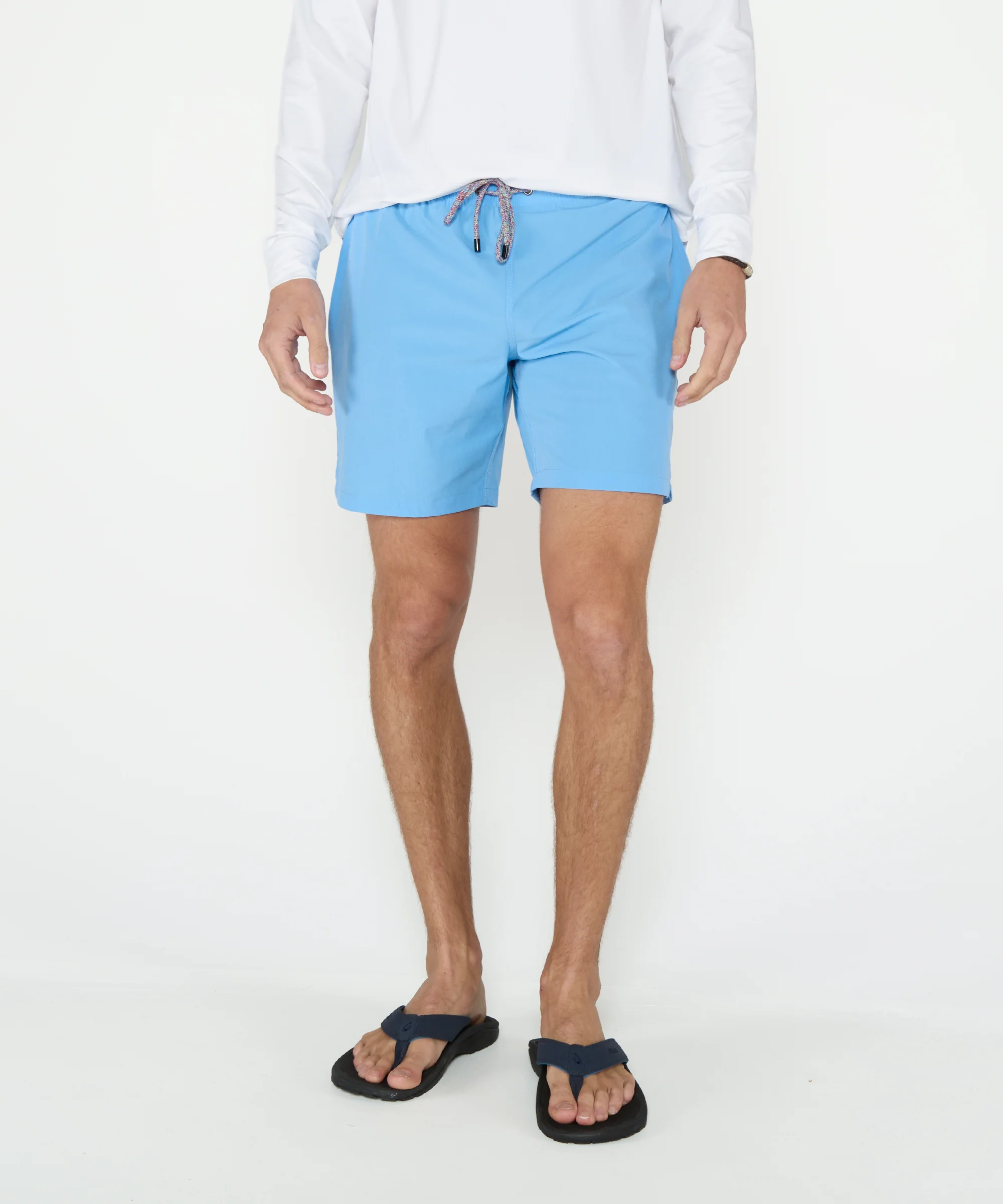 Westport Black Hampton Solid Stretch Swim Trunk with Boxer Lining - Image 12