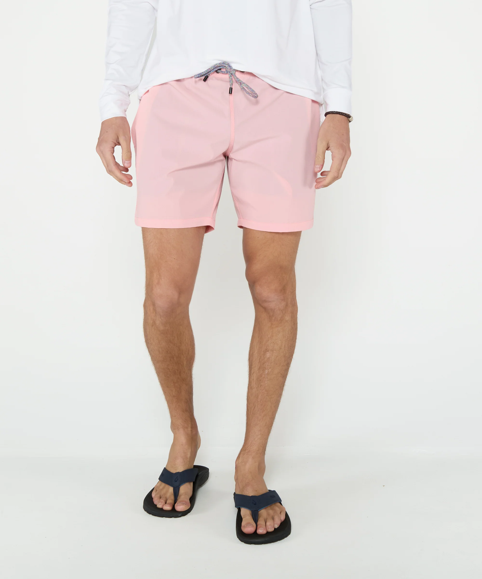 Westport Black Hampton Solid Stretch Swim Trunk with Boxer Lining - Image 17