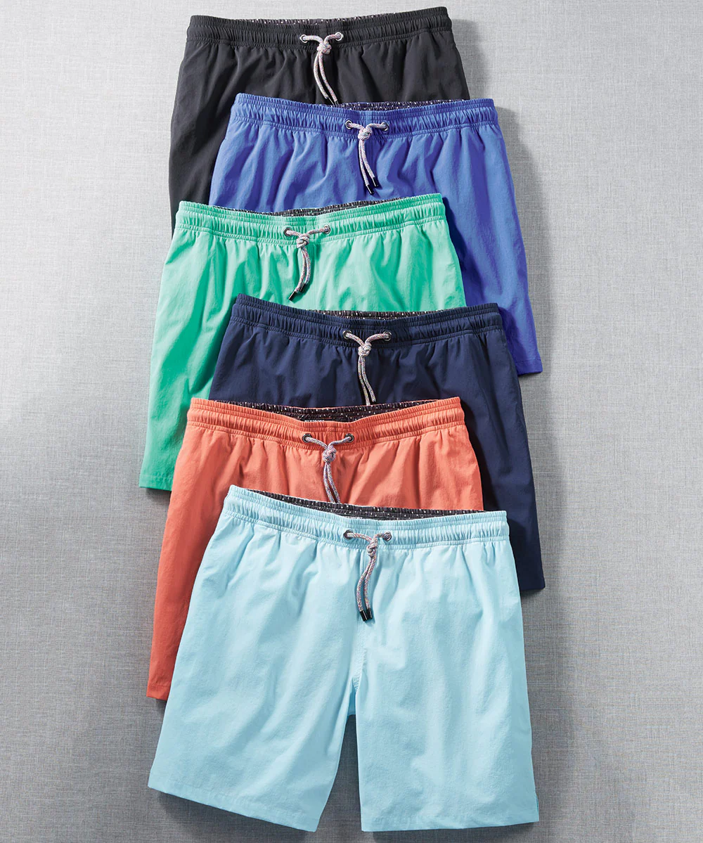 Westport Black Hampton Solid Stretch Swim Trunk with Boxer Lining - Image 2