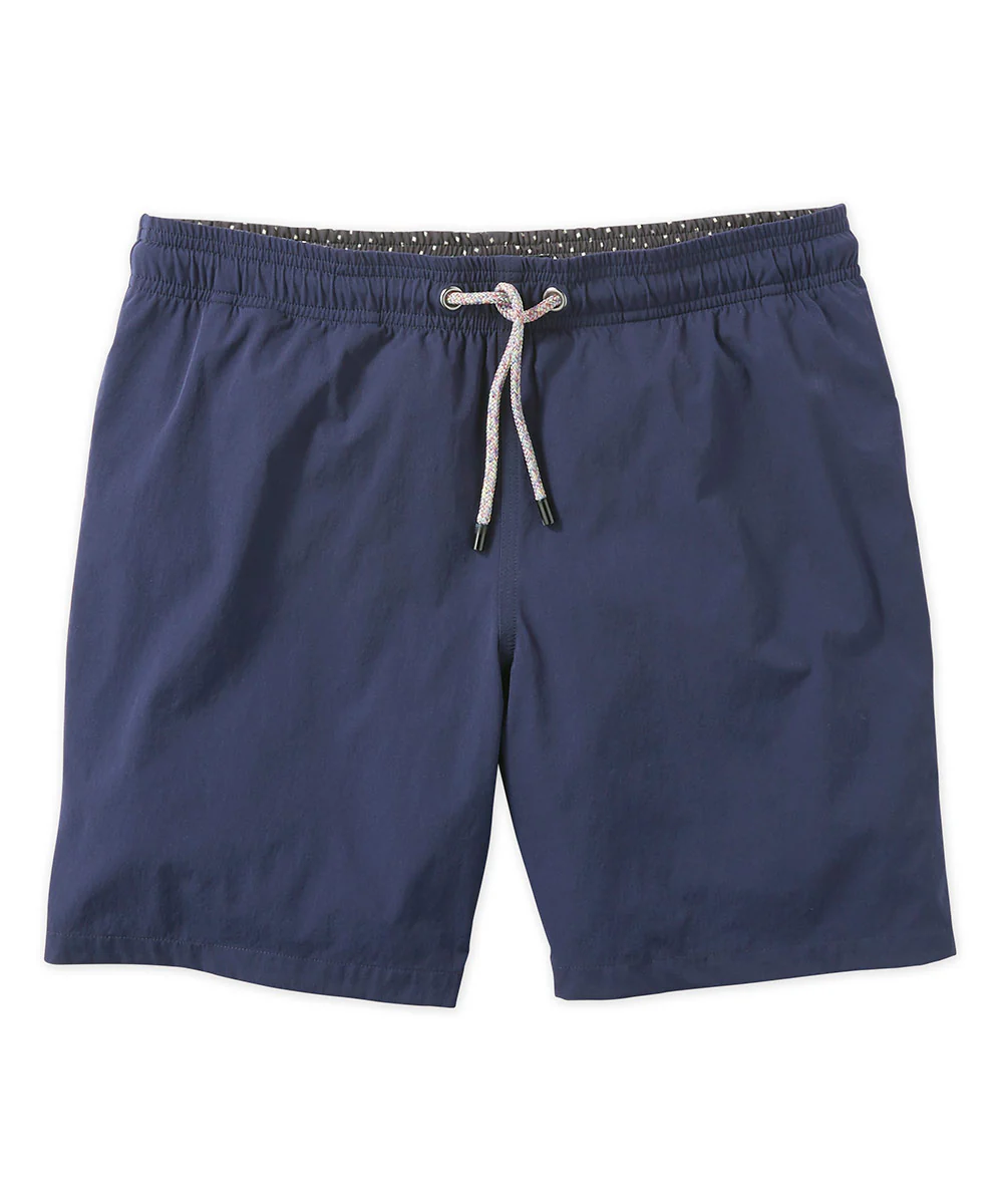 Westport Black Hampton Solid Stretch Swim Trunk with Boxer Lining - Image 6