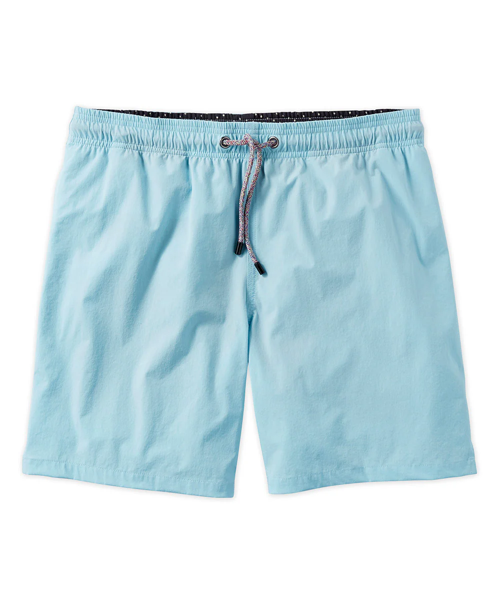 Westport Black Hampton Solid Stretch Swim Trunk with Boxer Lining - Image 8