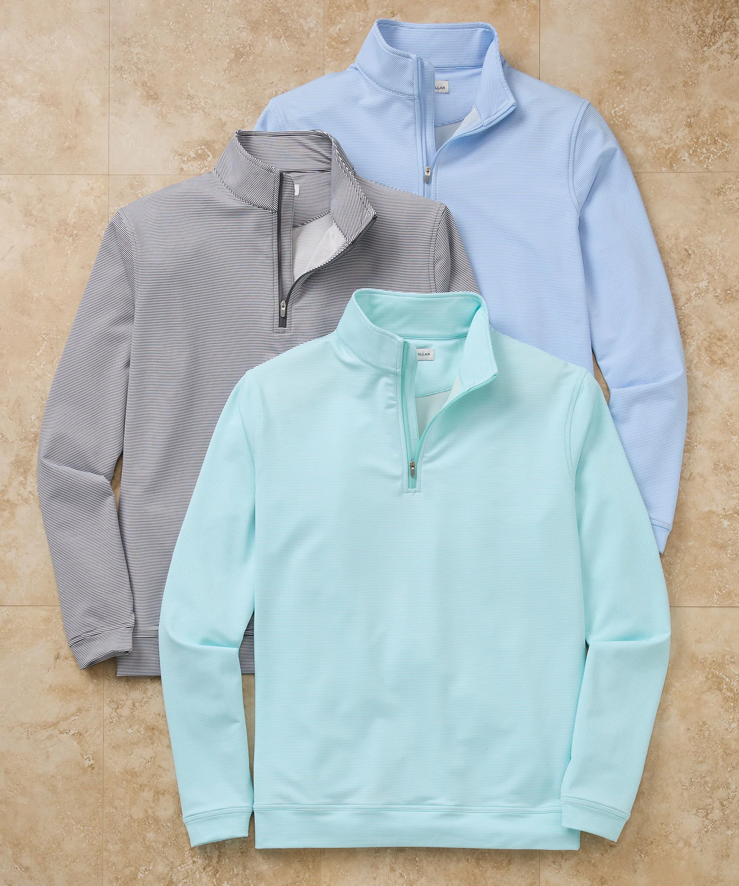 Peter Millar Sugar Stripe Perth Quarter-Zip Pullover - Image 3