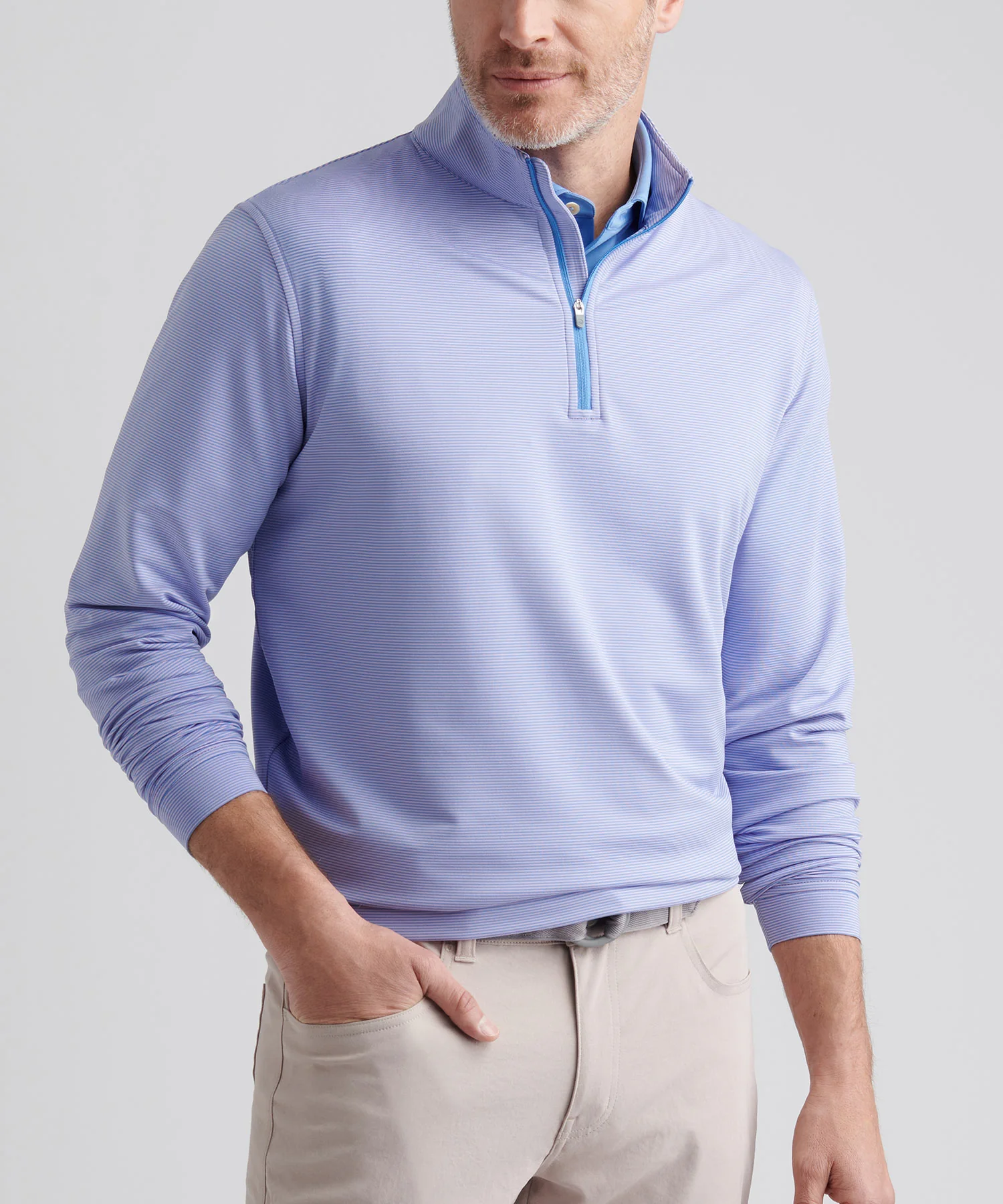 Peter Millar Sugar Stripe Perth Quarter-Zip Pullover - Image 39
