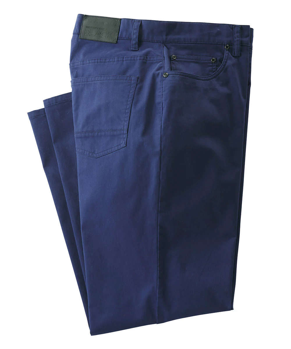 Westport Black Stretch Sateen 5-Pocket Pant - Image 3
