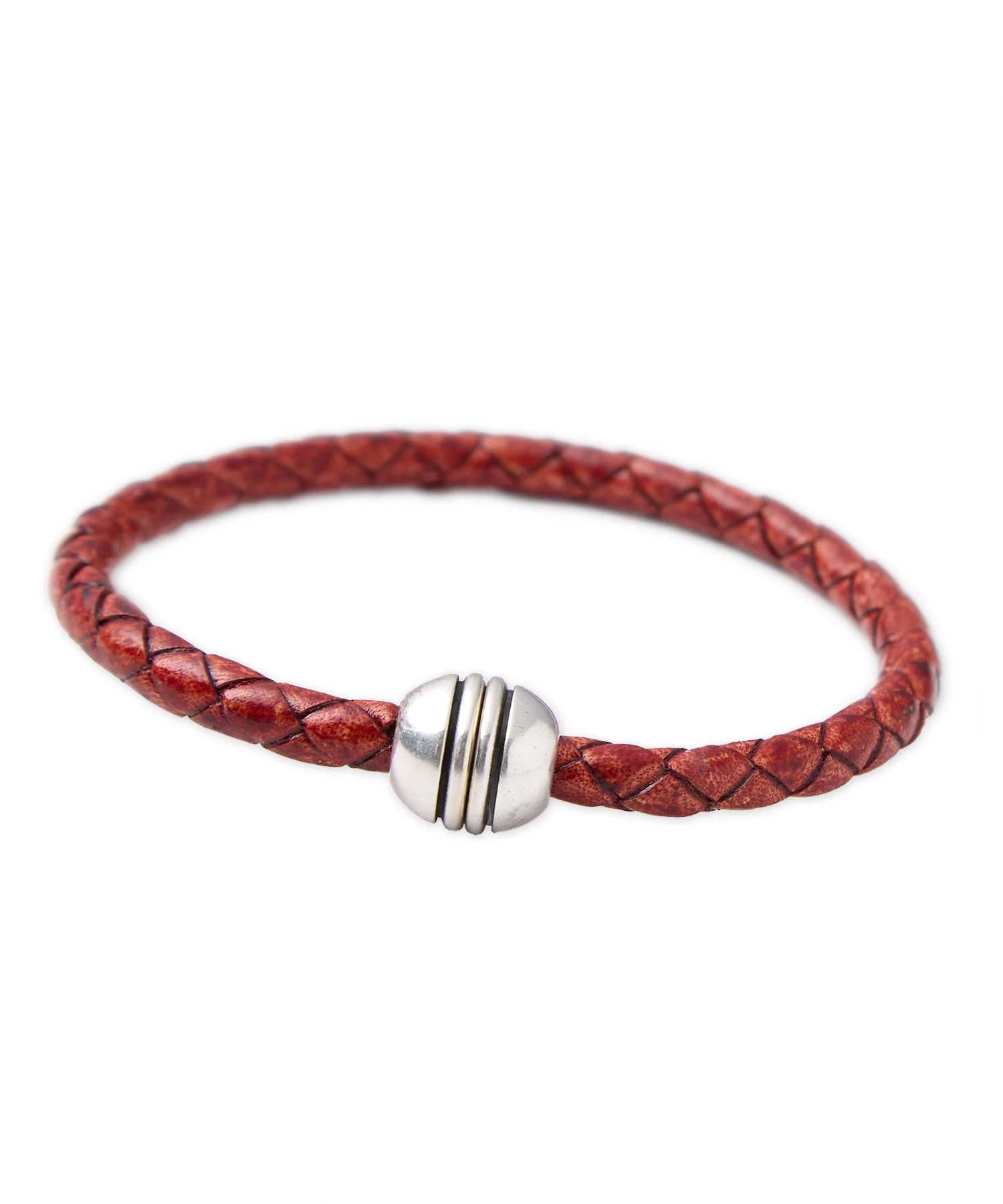Torino Woven Single Ball Magnetic Clasp Bracelet - Image 3