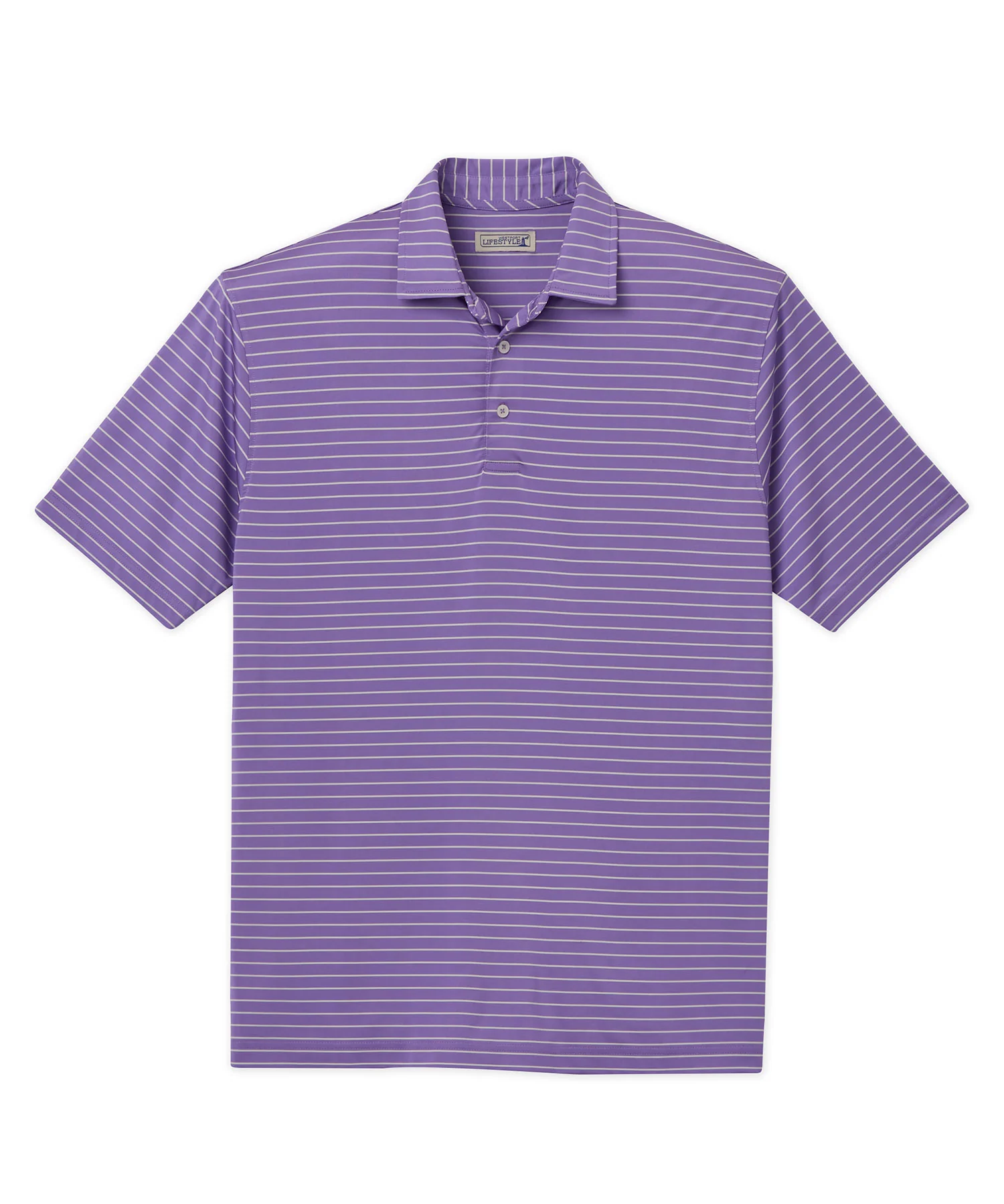 Westport Lifestyle Short Sleeve Stripe Polo Knit Shirt - Image 29