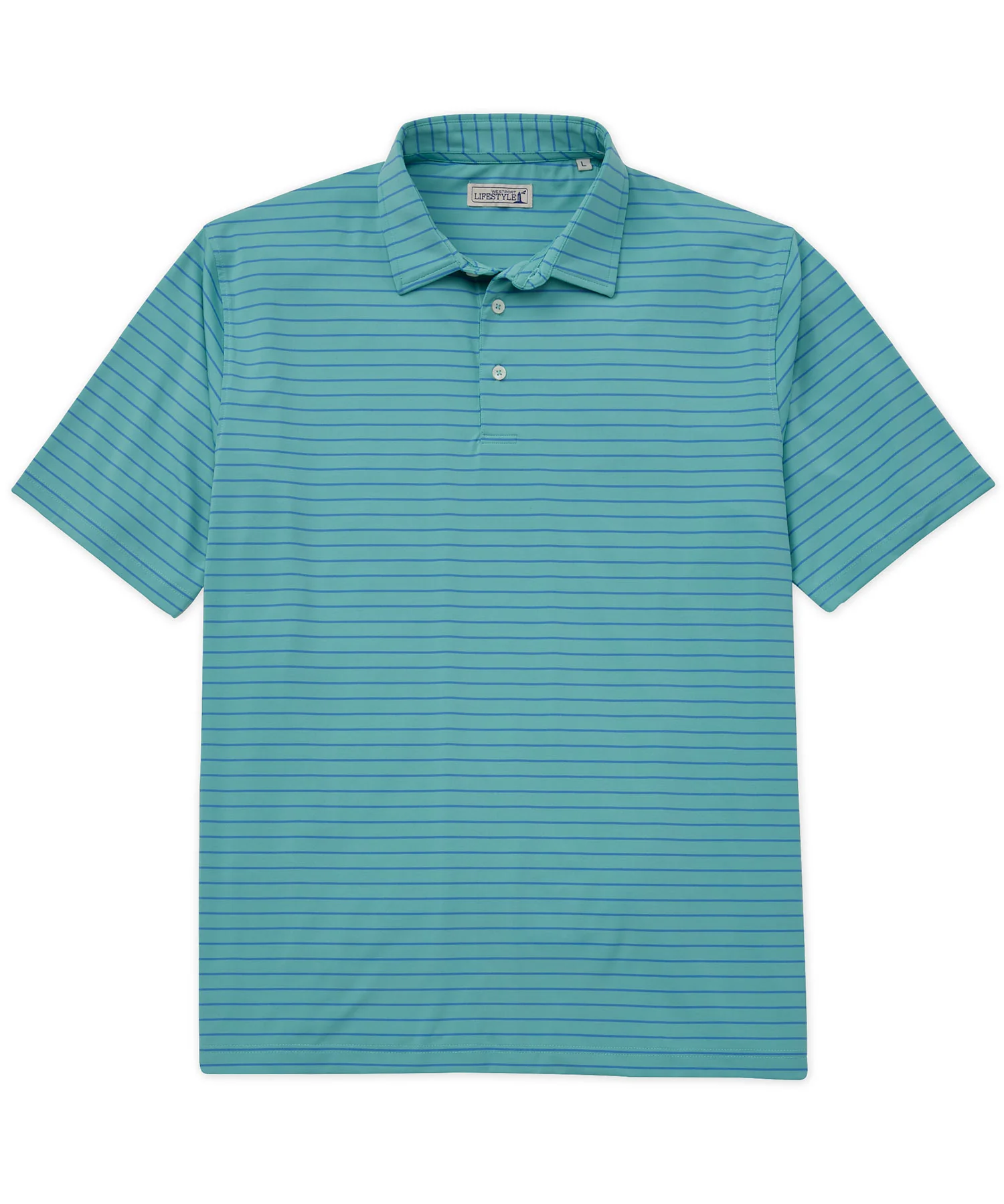 Westport Lifestyle Short Sleeve Stripe Polo Knit Shirt - Image 4
