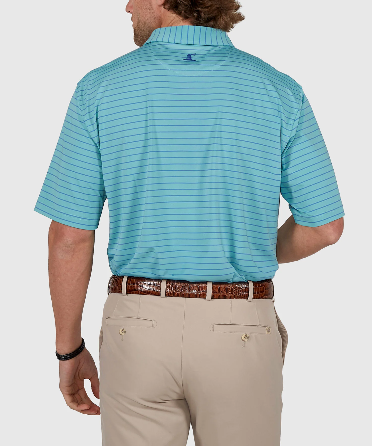 Westport Lifestyle Short Sleeve Stripe Polo Knit Shirt - Image 6