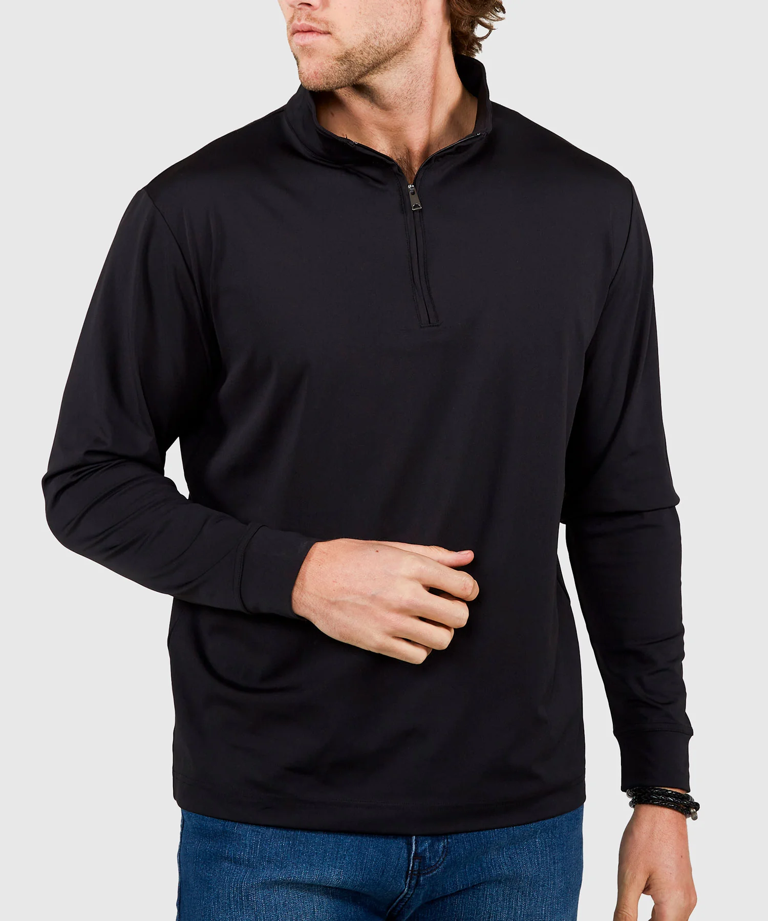 Westport No-Tuck Long Sleeve Stretch Performance Quarter Zip Pullover - Image 11