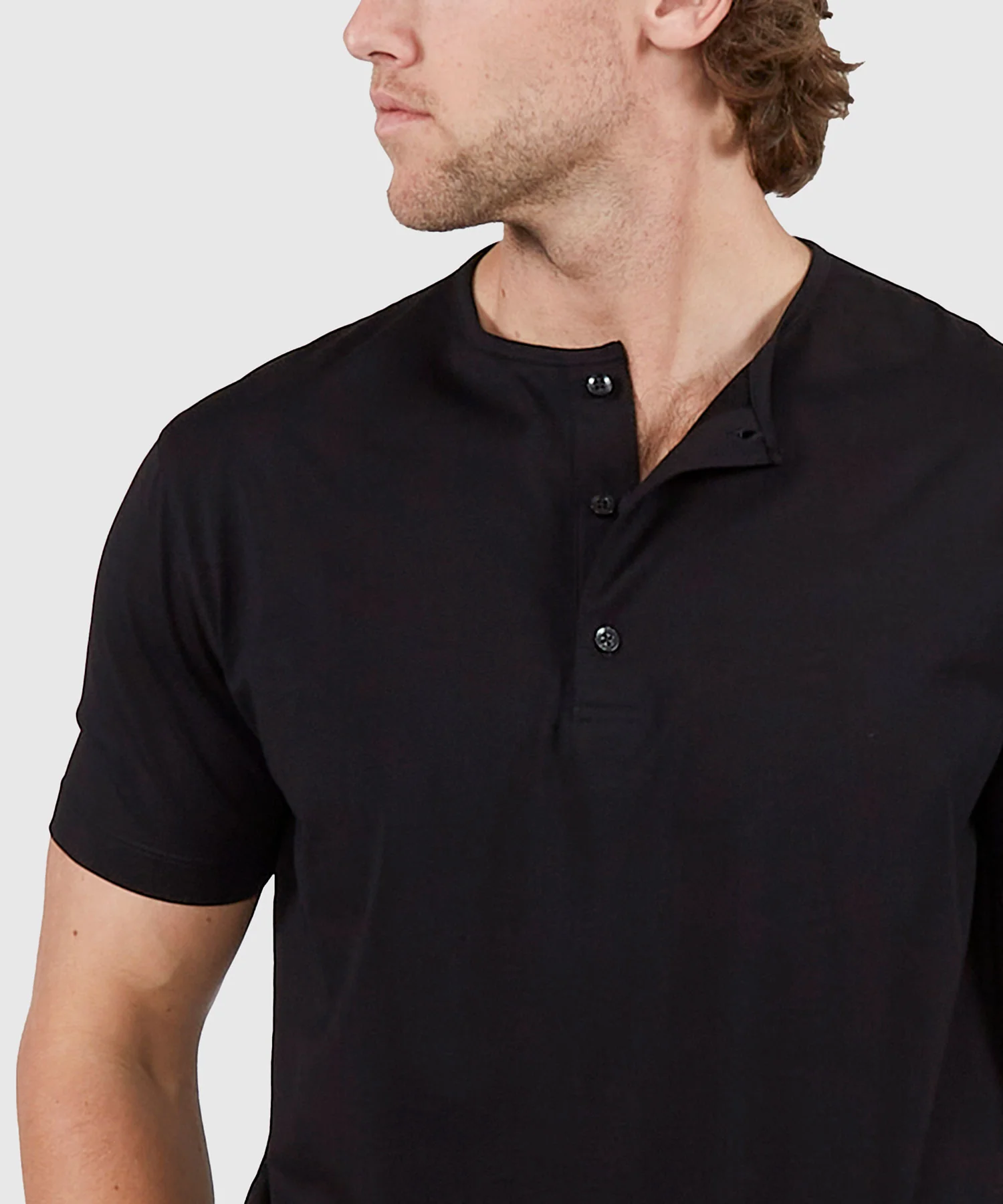 Westport No-Tuck Short Sleeve Cotton Performance Stretch Henley Knit Shirt - Image 6