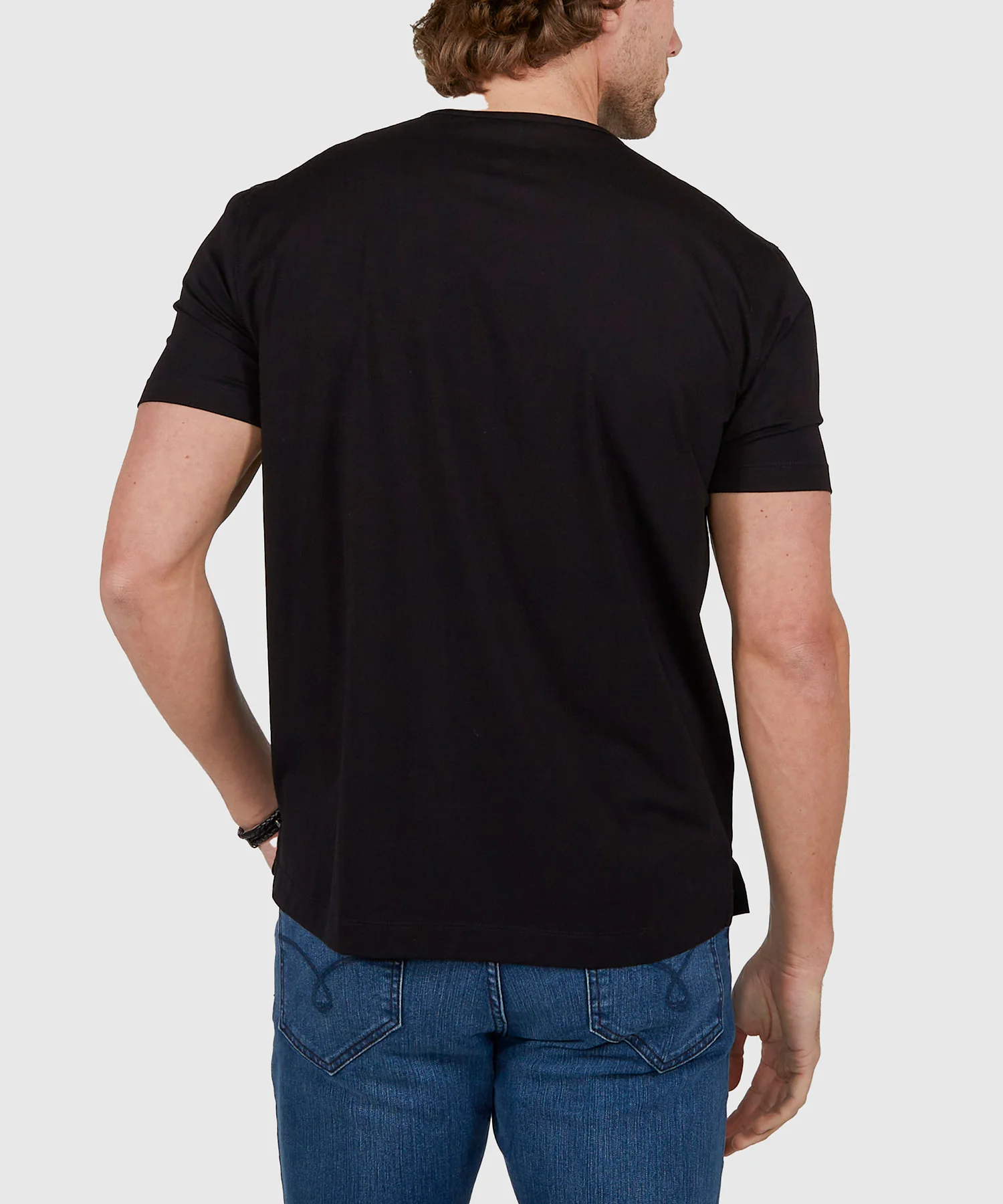 Westport No-Tuck Short Sleeve Cotton Performance Stretch Henley Knit Shirt - Image 8