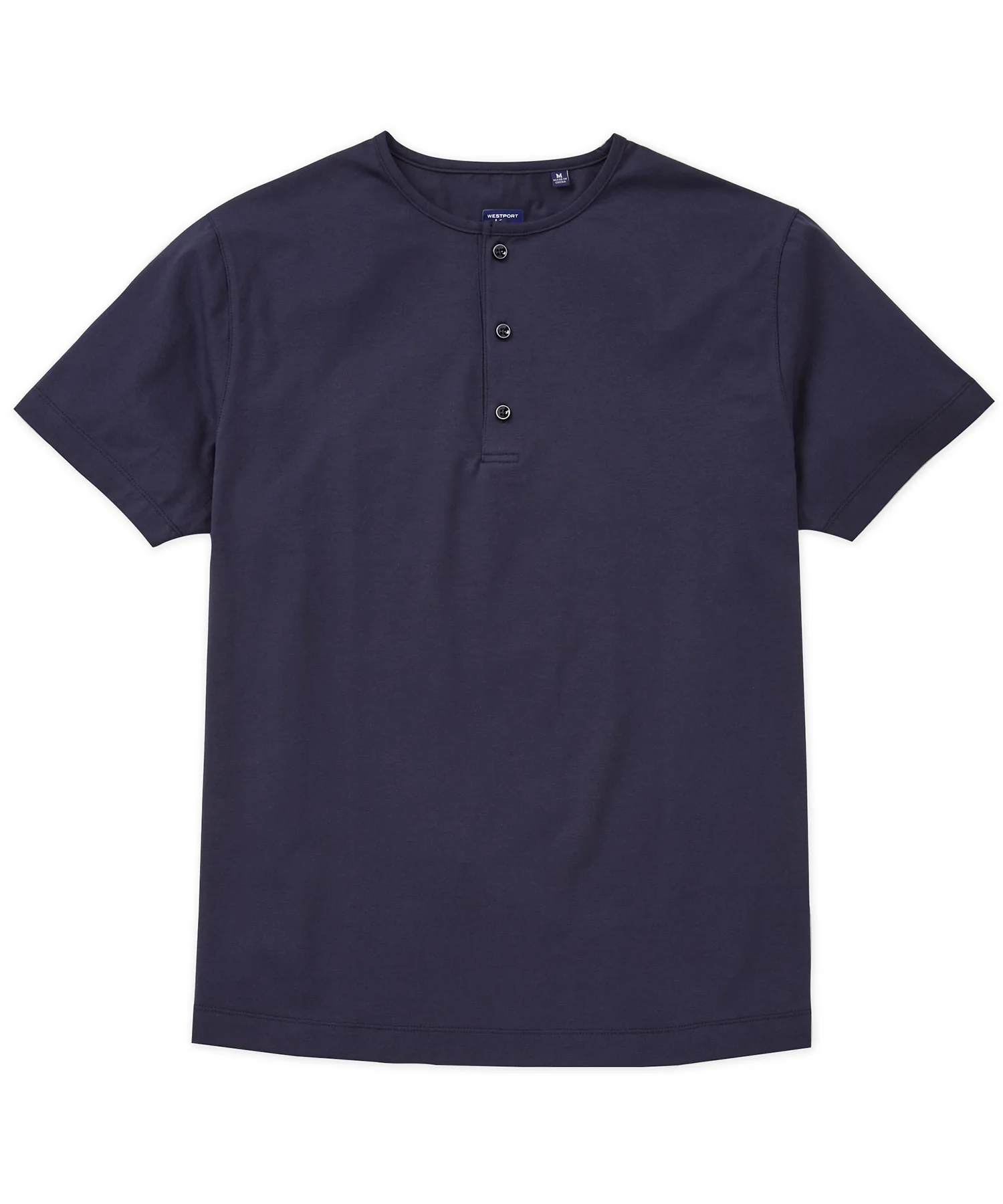 Westport No-Tuck Short Sleeve Cotton Performance Stretch Henley Knit Shirt - Image 9