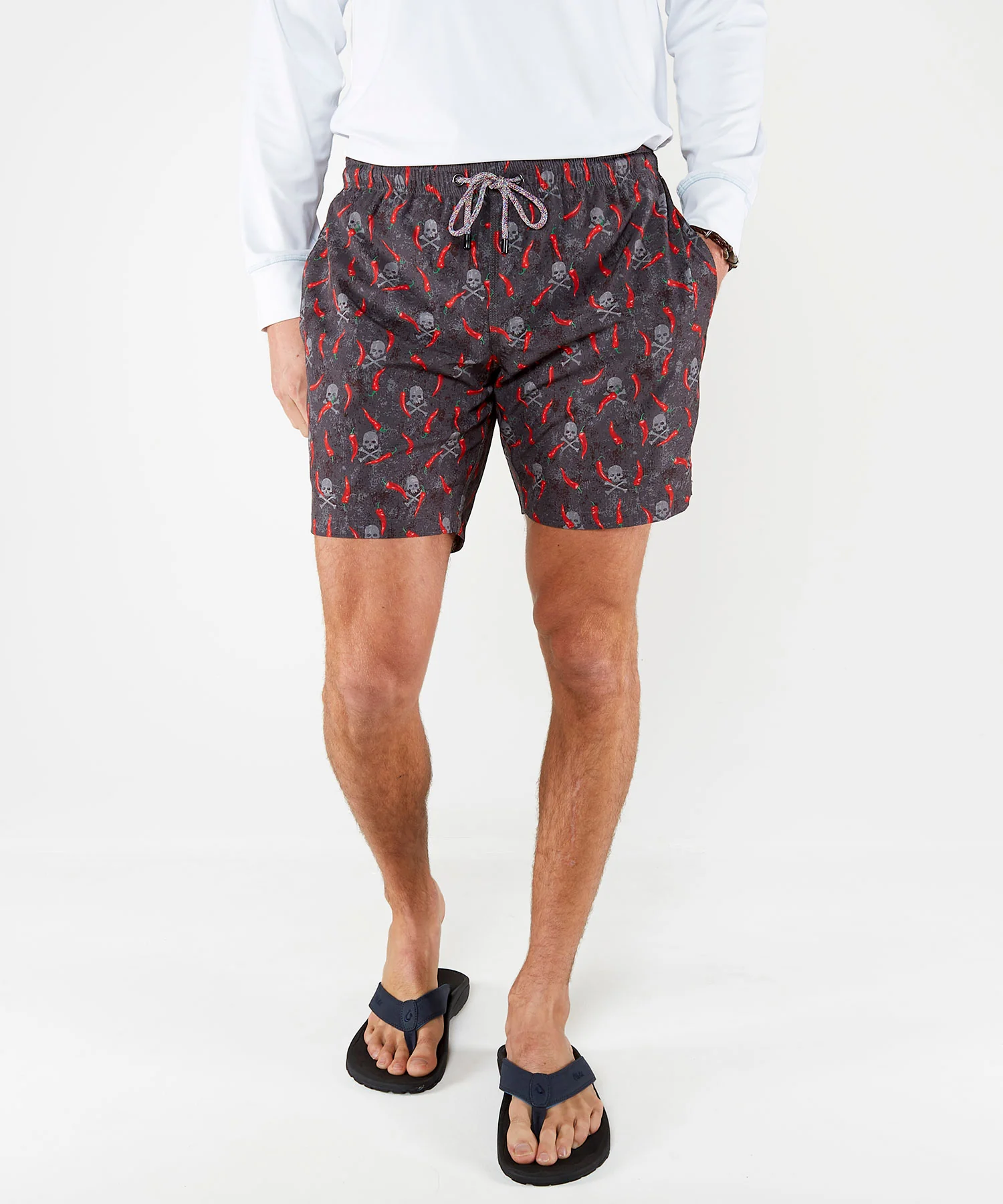 Westport Black Chili Print Hampton Swim Trunk - Image 2