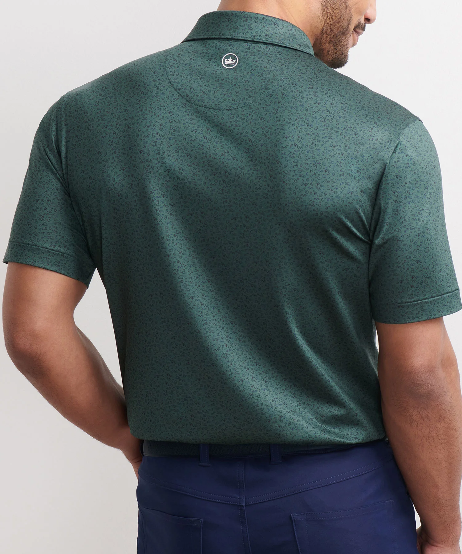 Peter Millar Short Sleeve No Slow Play Printed Performance Polo - Image 3