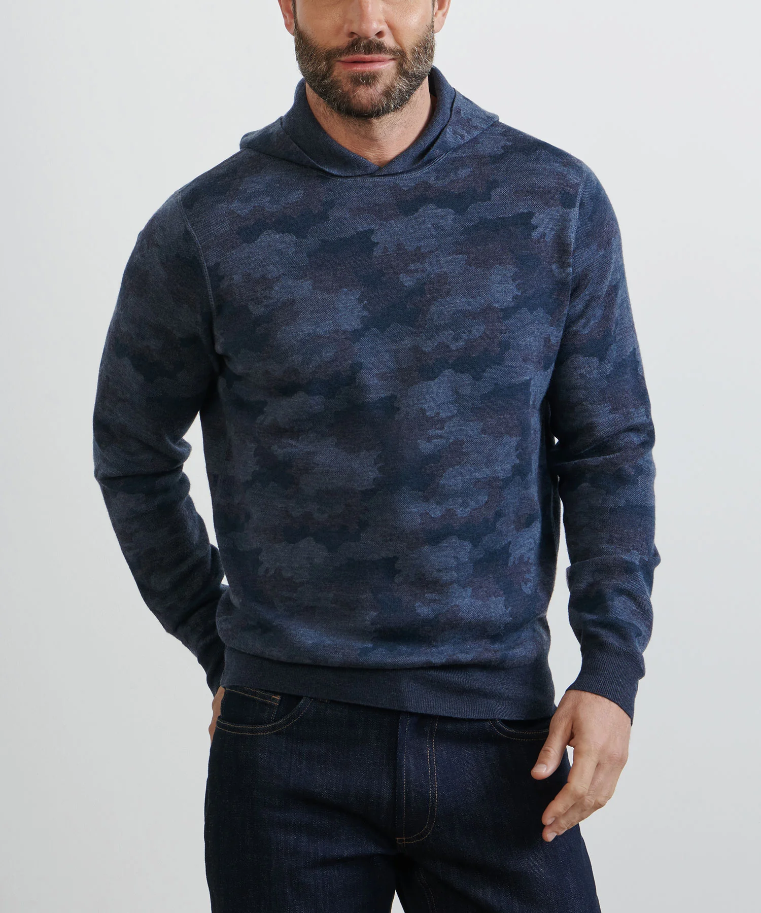 Peter Millar Long Sleeve Reversible Camo Popover Hoodie Pullover - Image 10