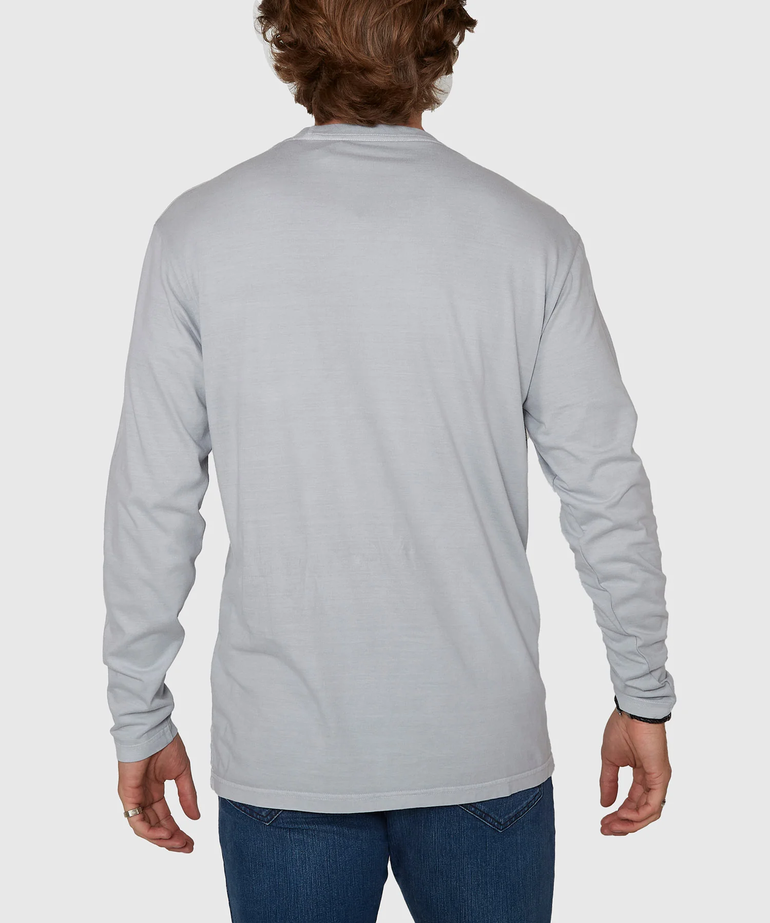 Westport Lifestyle Long Sleeve Ocean Washed Crew Neck Pocket T-Shirt - Image 16