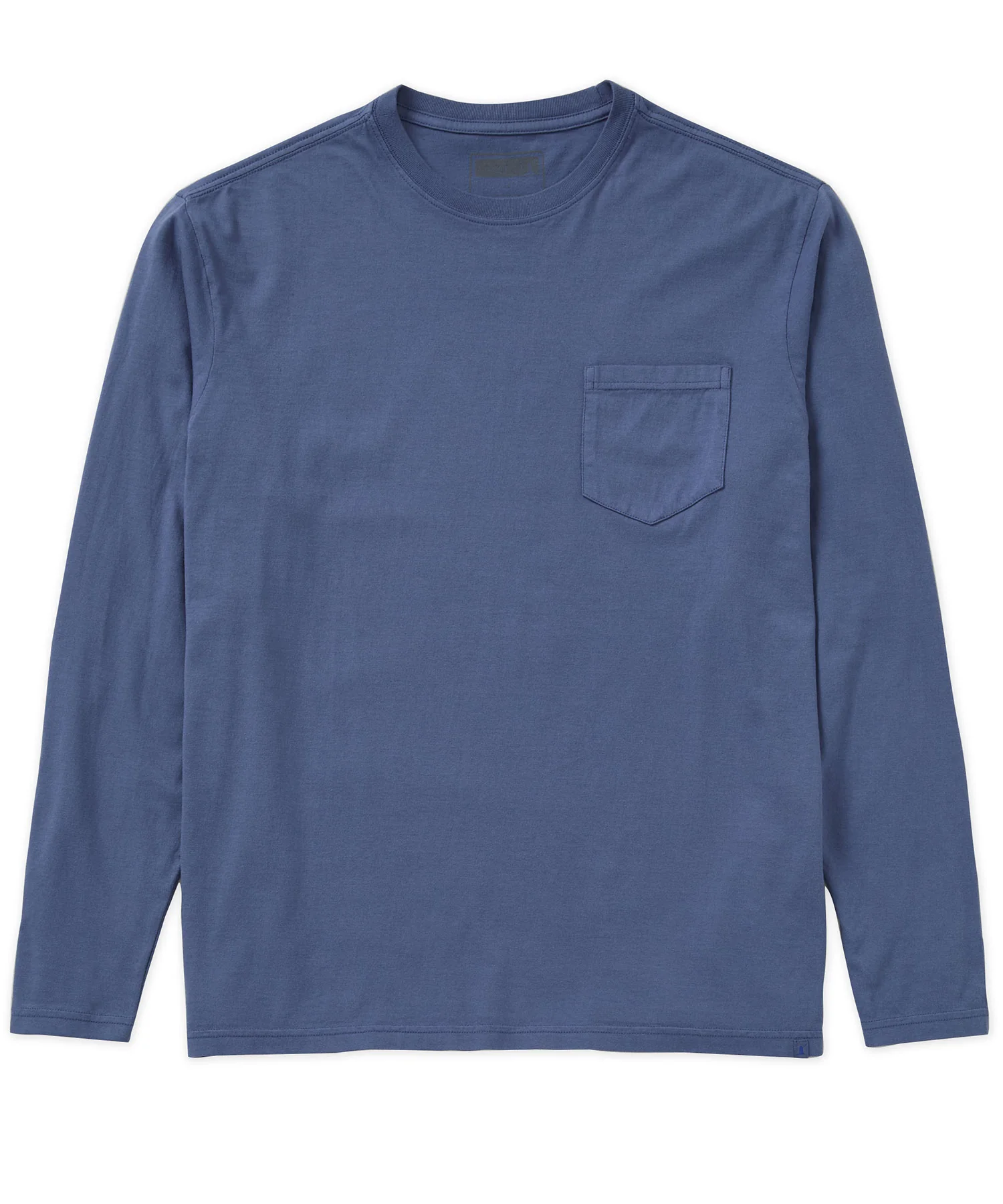 Westport Lifestyle Long Sleeve Ocean Washed Crew Neck Pocket T-Shirt - Image 23