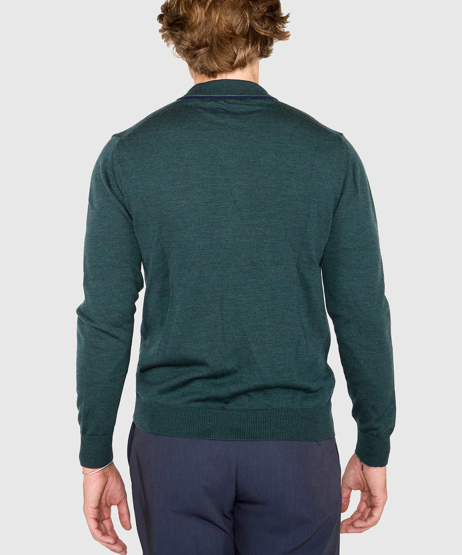 Westport Black Long Sleeve Sparks Retro Tipped Button Front Polo - Image 4