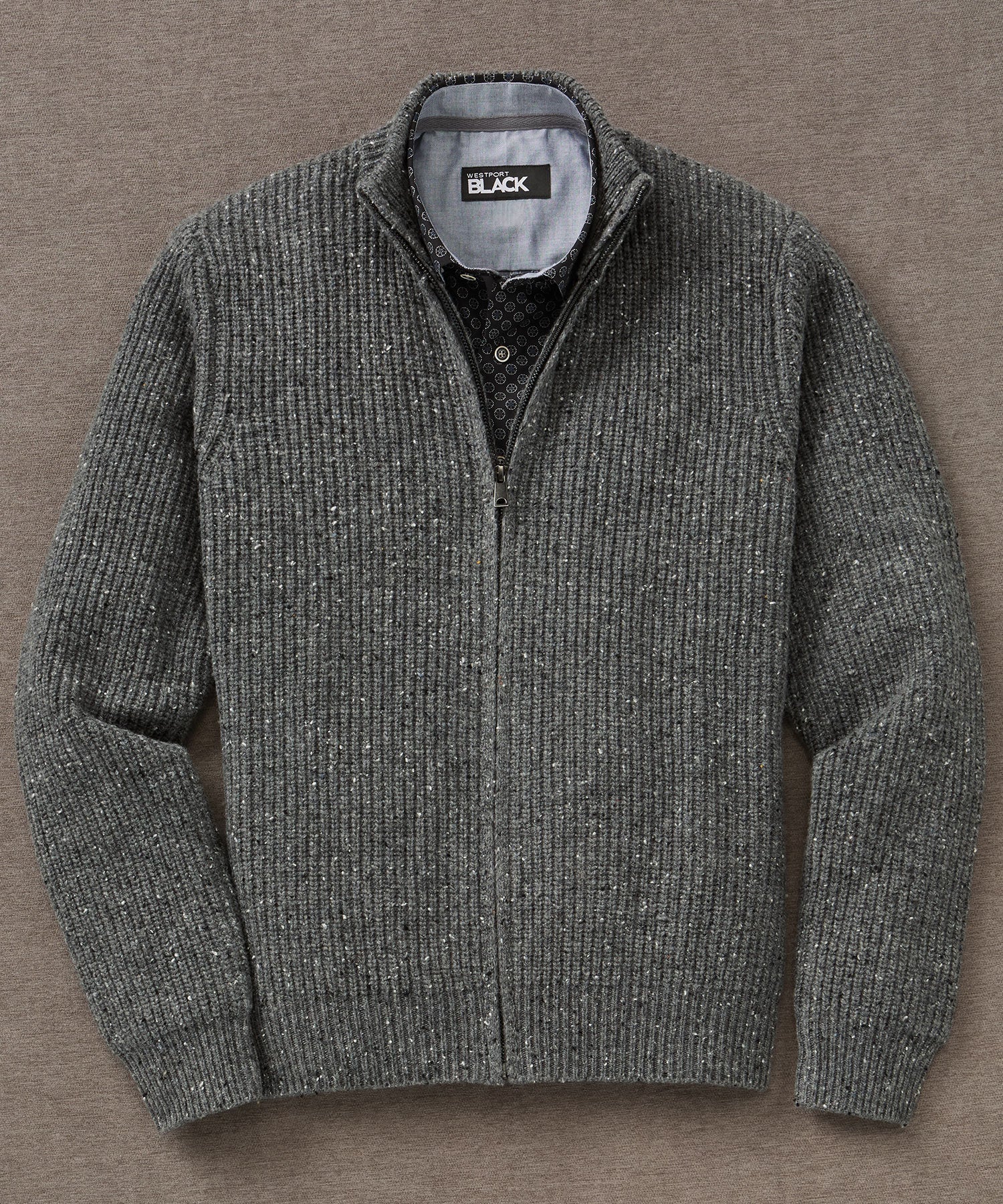 Westport Black Long Sleeve Wharf Full Zip Cardigan - Image 6