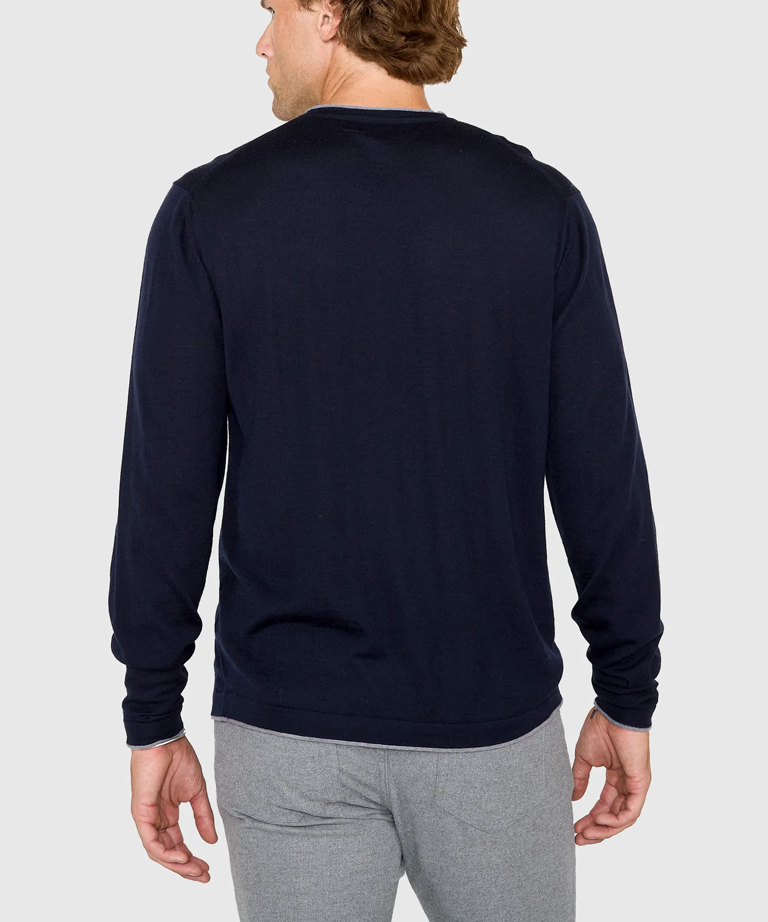 Westport Black Long Sleeve Westbrook Tipped Crew Pullover - Image 6
