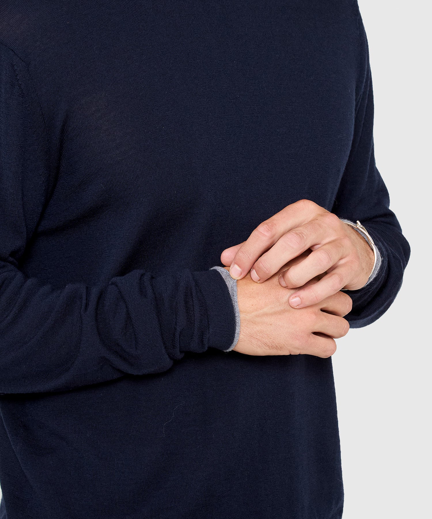 Westport Black Long Sleeve Westbrook Tipped Crew Pullover - Image 7