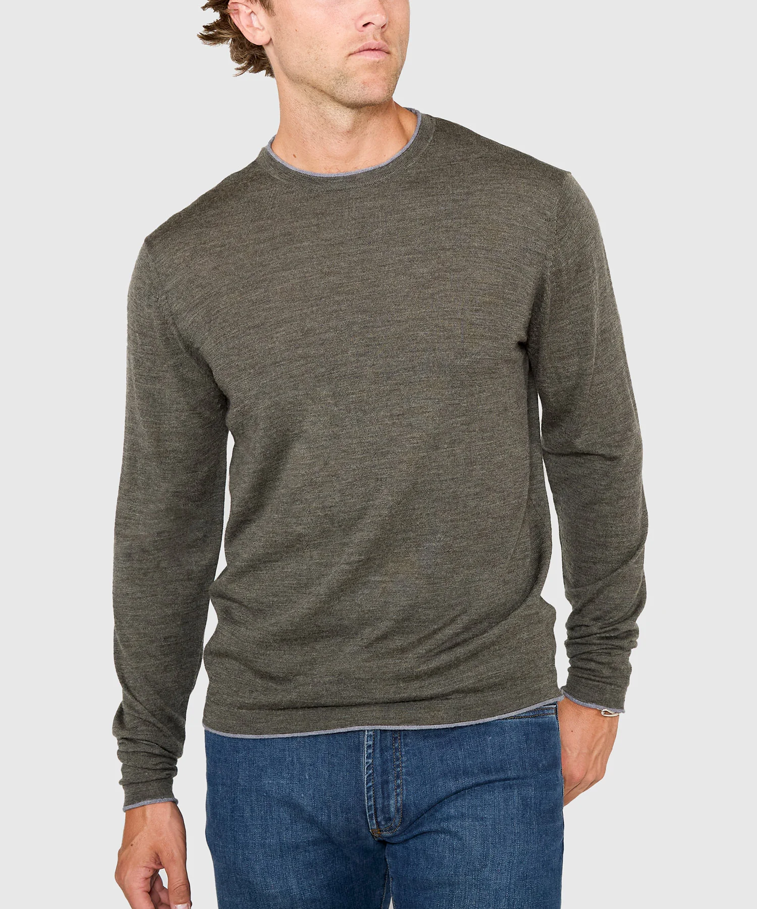 Westport Black Long Sleeve Westbrook Tipped Crew Pullover - Image 9