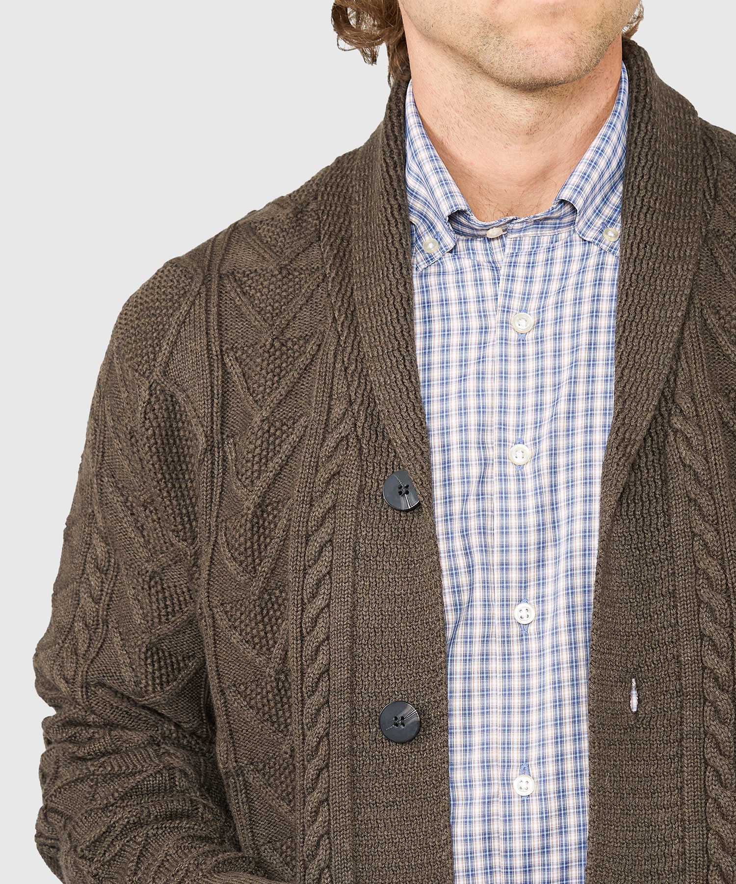 Westport Black Aztec Cable Cardigan - Image 5