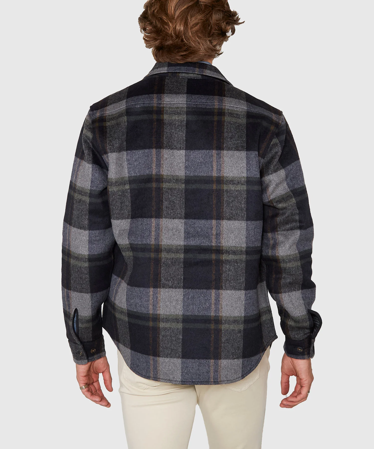 Westport Black Ridgeview Wool Blend Houndstooth Shirt Jacket - Image 3