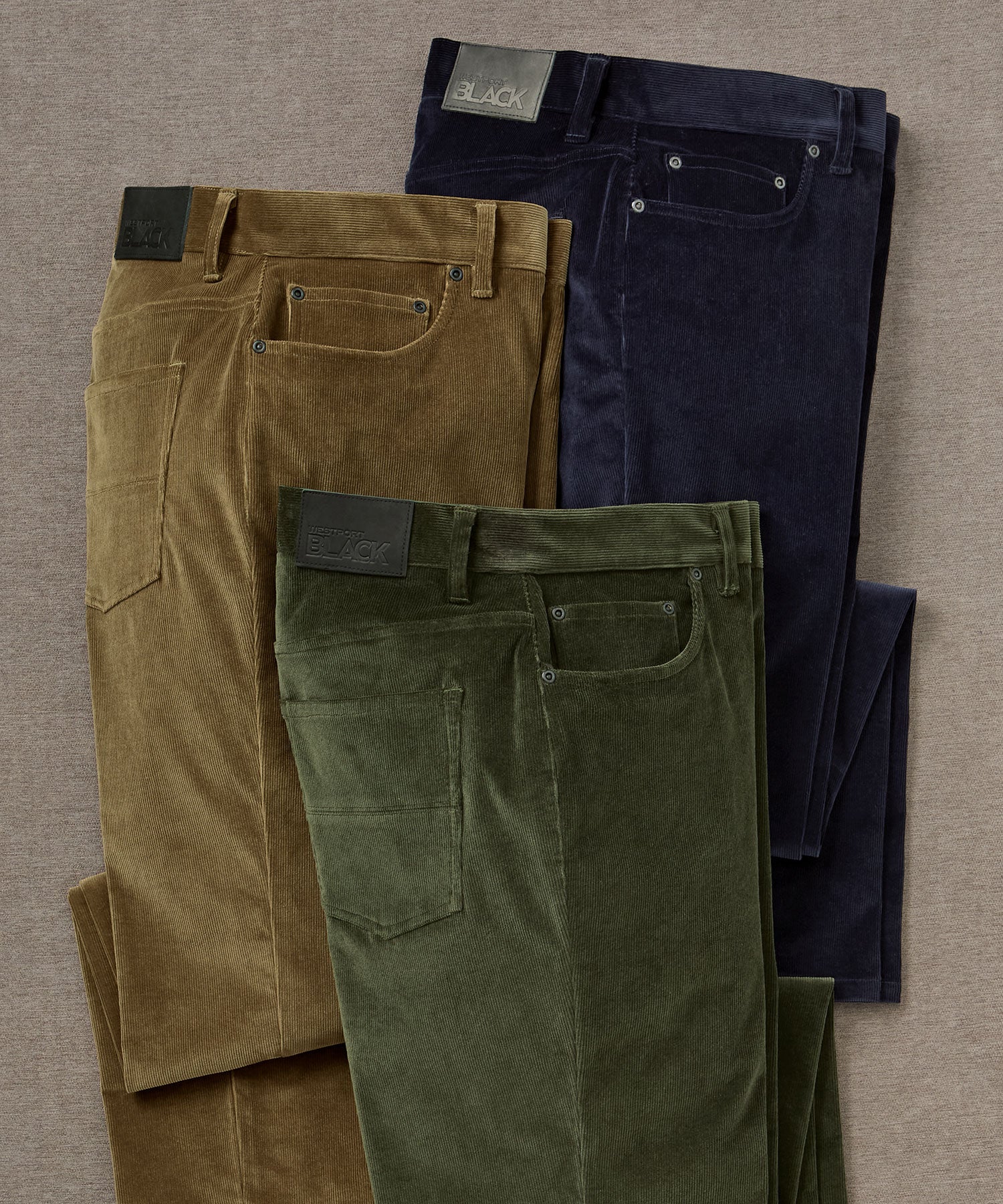 Westport Black Briarwood Stretch 5-Pocket Corduroy Pant - Image 2