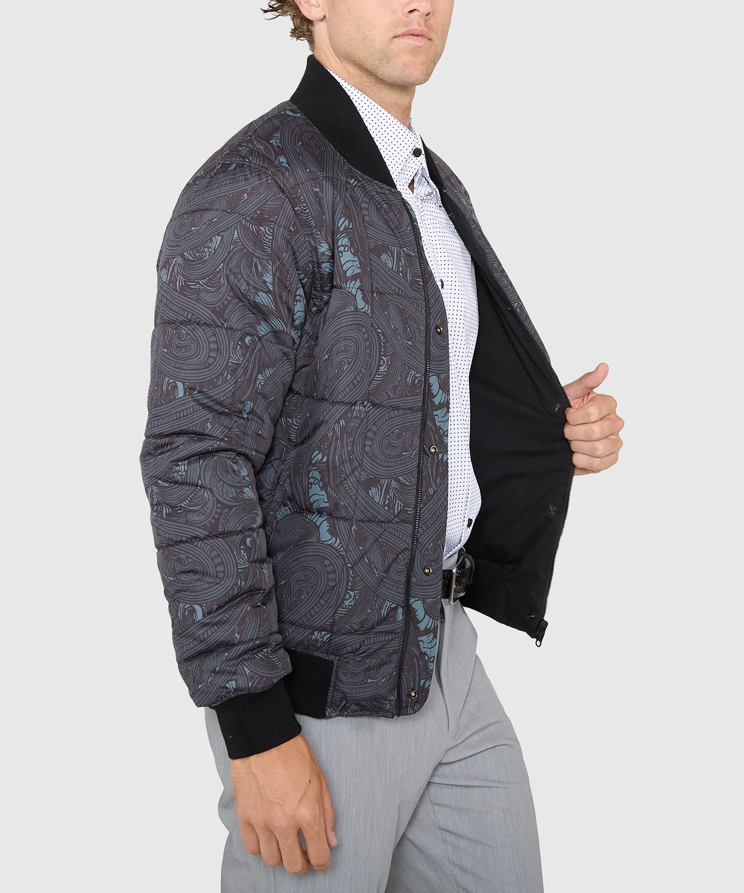 Westport Black Switch Reversible Wool Blouson Jacket - Image 12