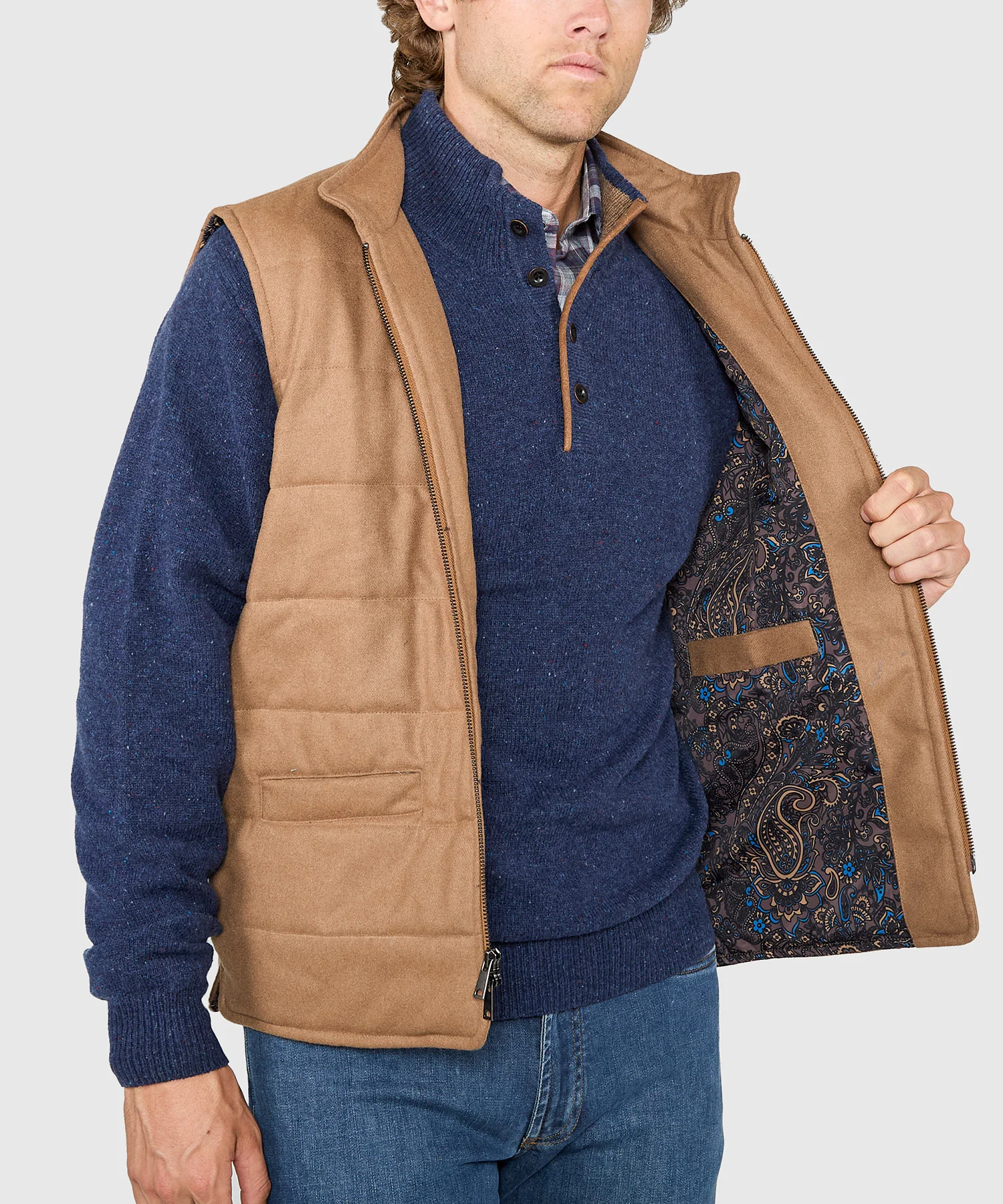 Westport Black Wool Blend Commuter Vest - Image 6