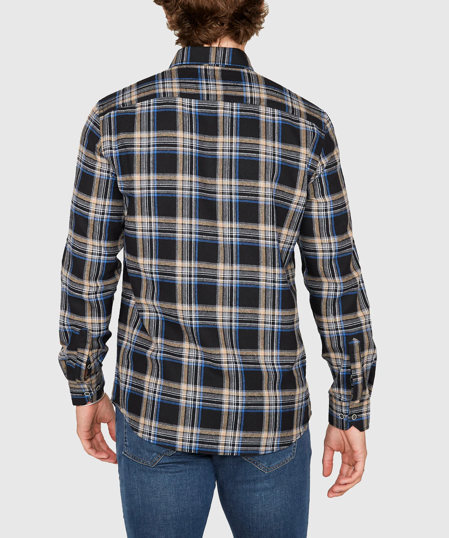 Westport Lifestyle Long Sleeve Button Down Collar Flannel Sport Shirt - Image 5